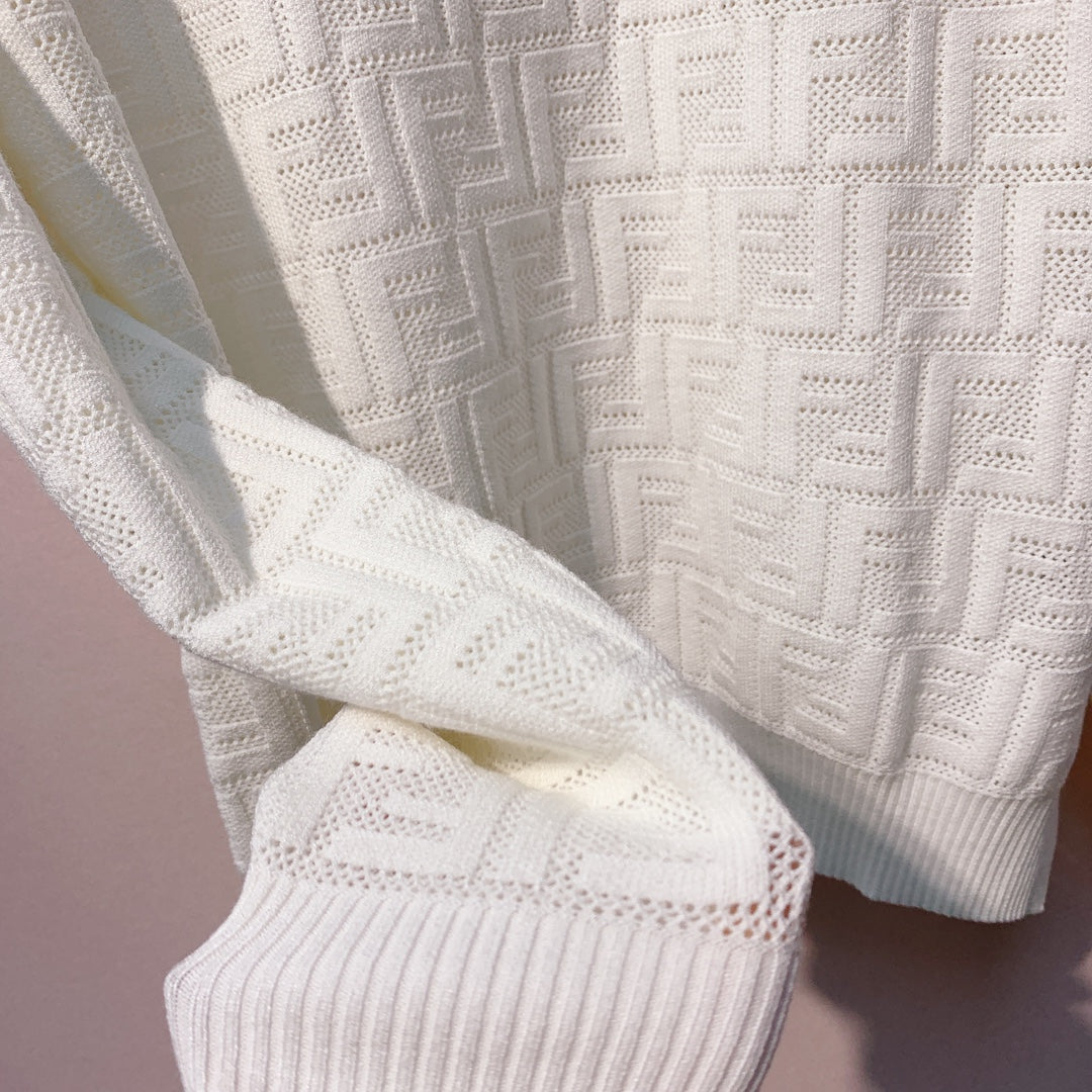 Fendi 25 Sweater White Woool 0004
