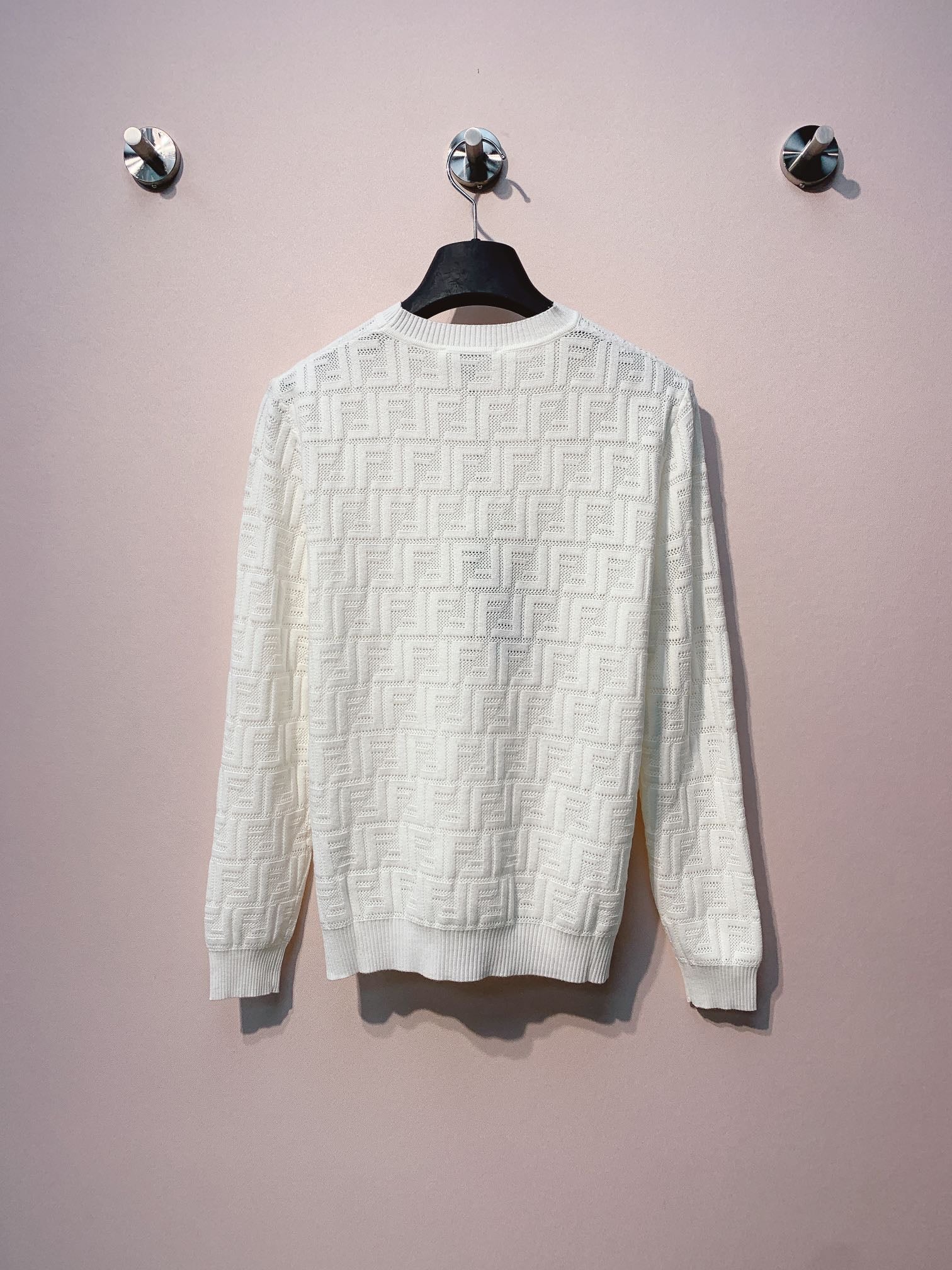 Fendi 25 Sweater White Woool 0004