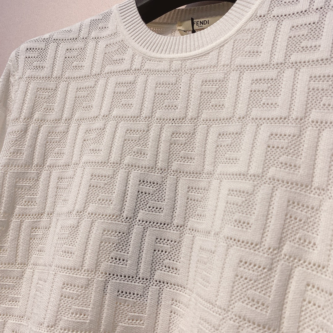 Fendi 25 Sweater White Woool 0004