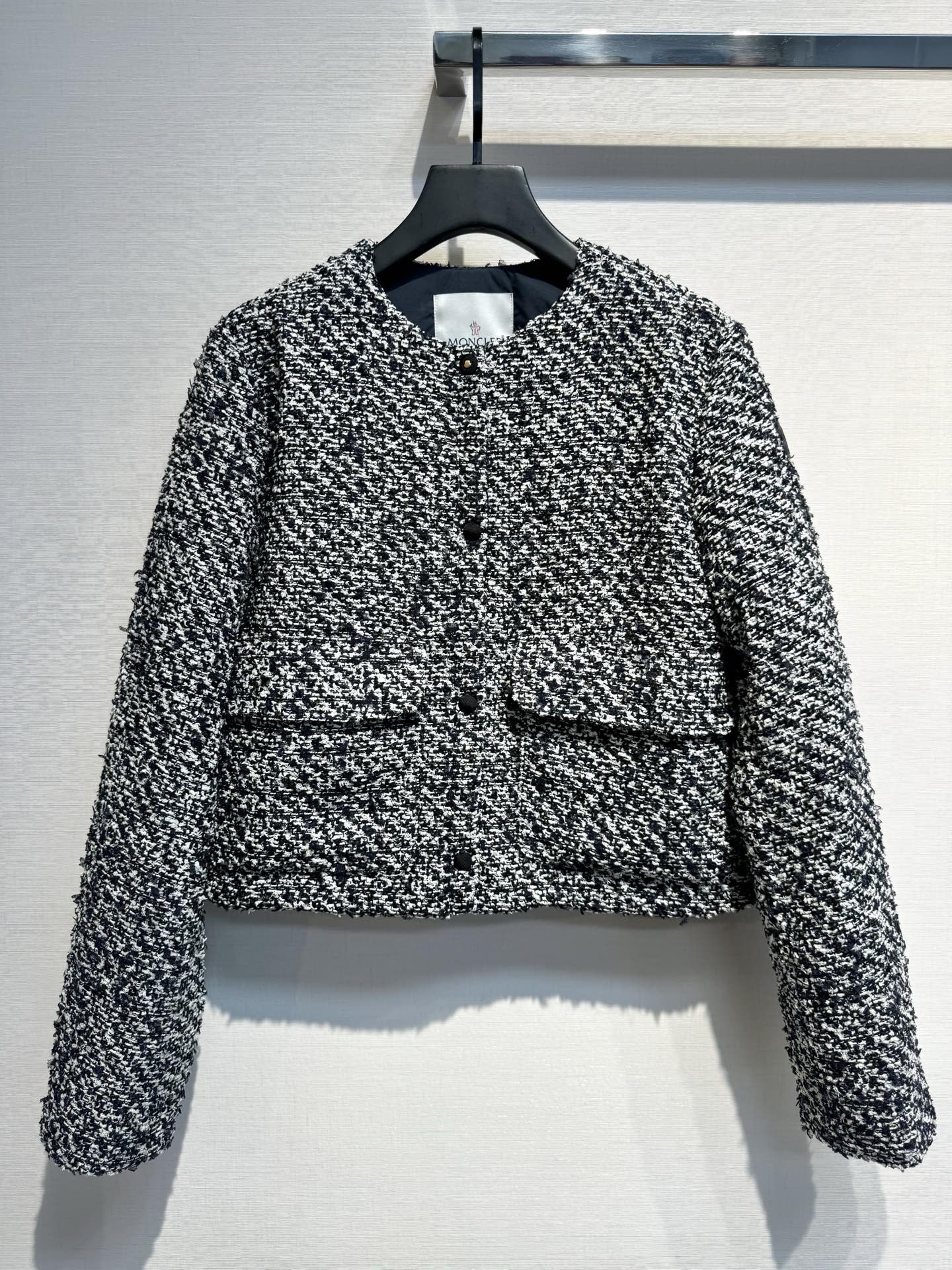 MC 2025 Jacket Black White Tweed Fabric