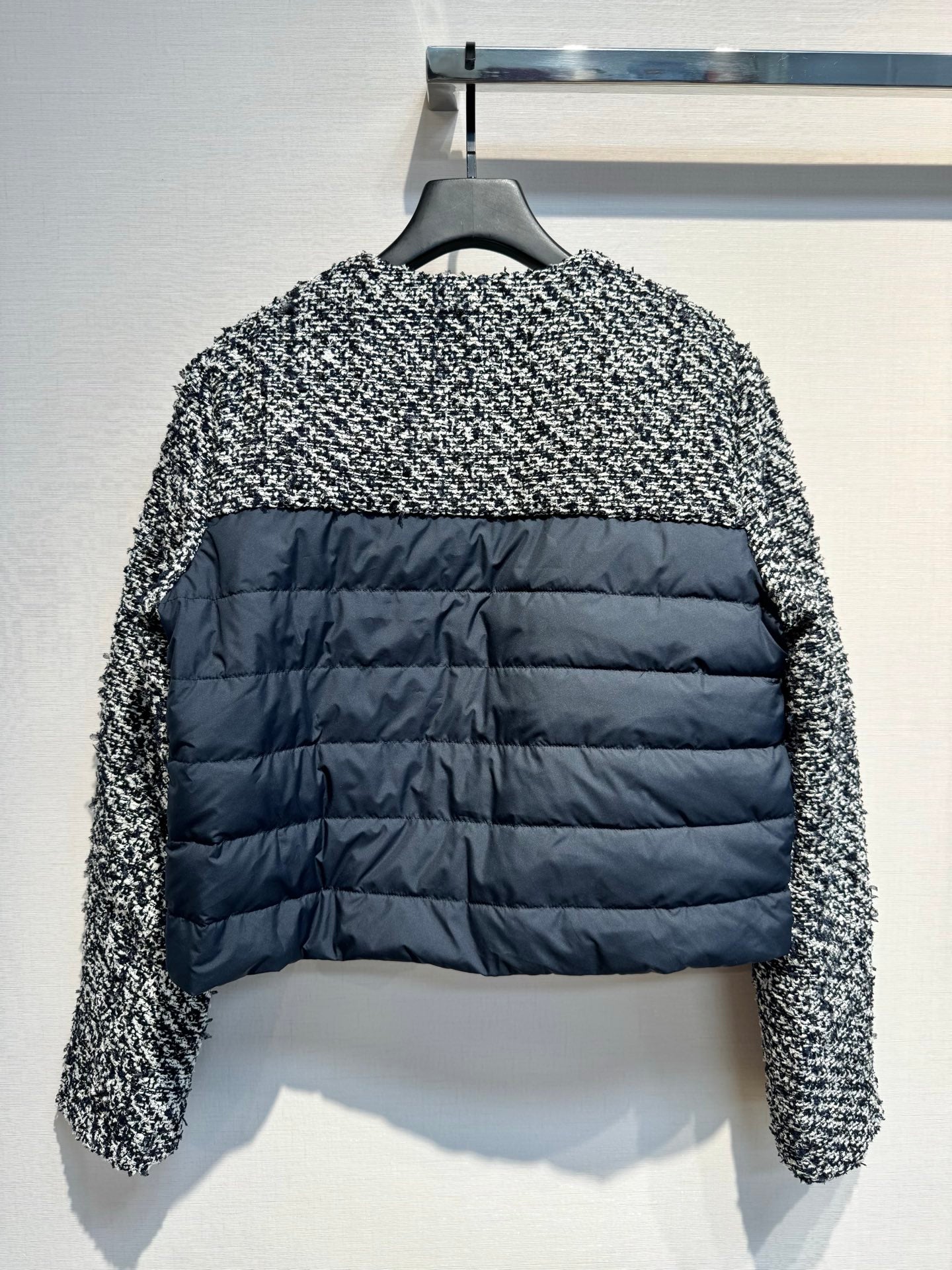 MC 2025 Jacket Black White Tweed Fabric