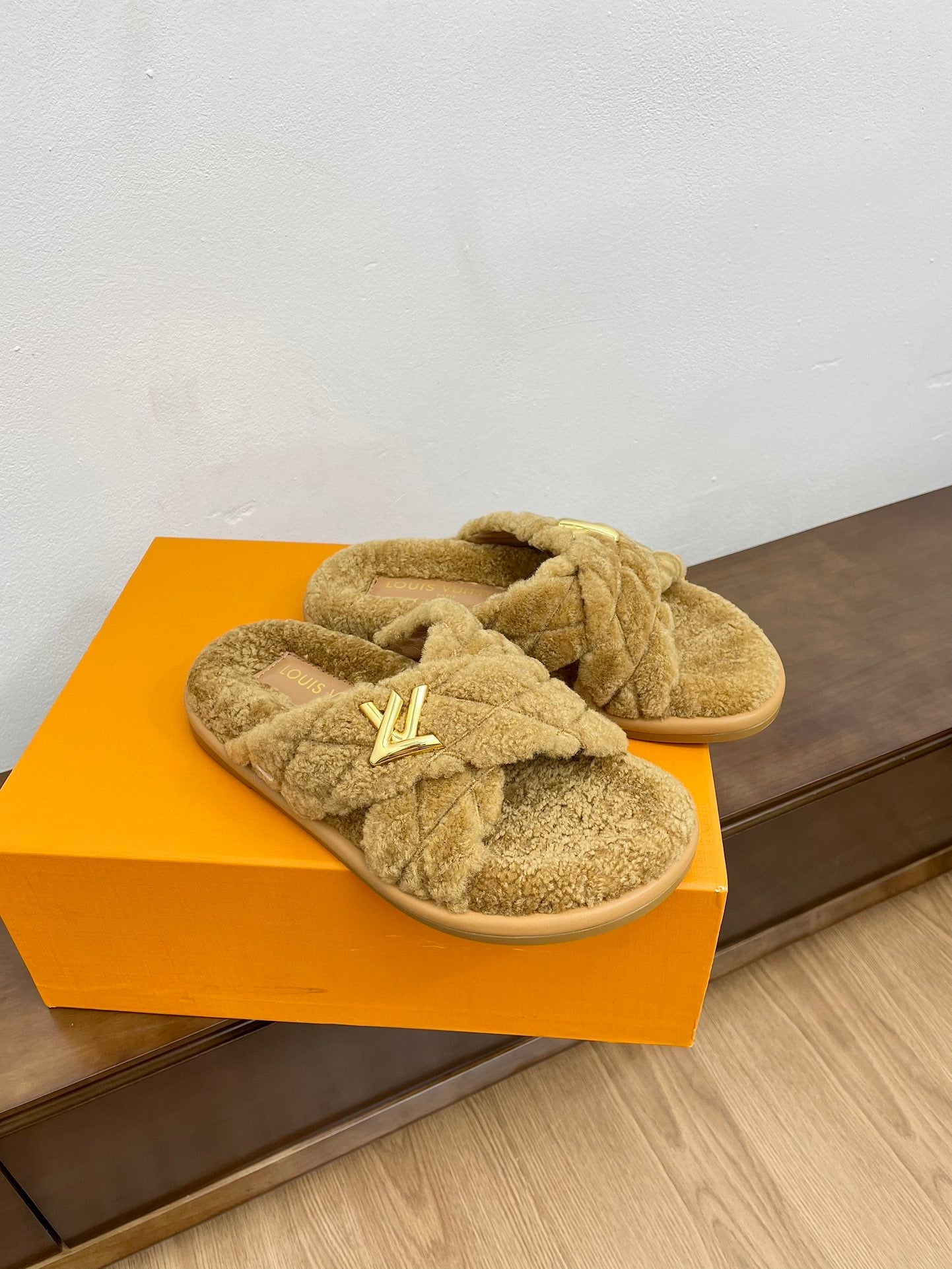 LV Bliss Comfort Mule Brown Yellow Wool