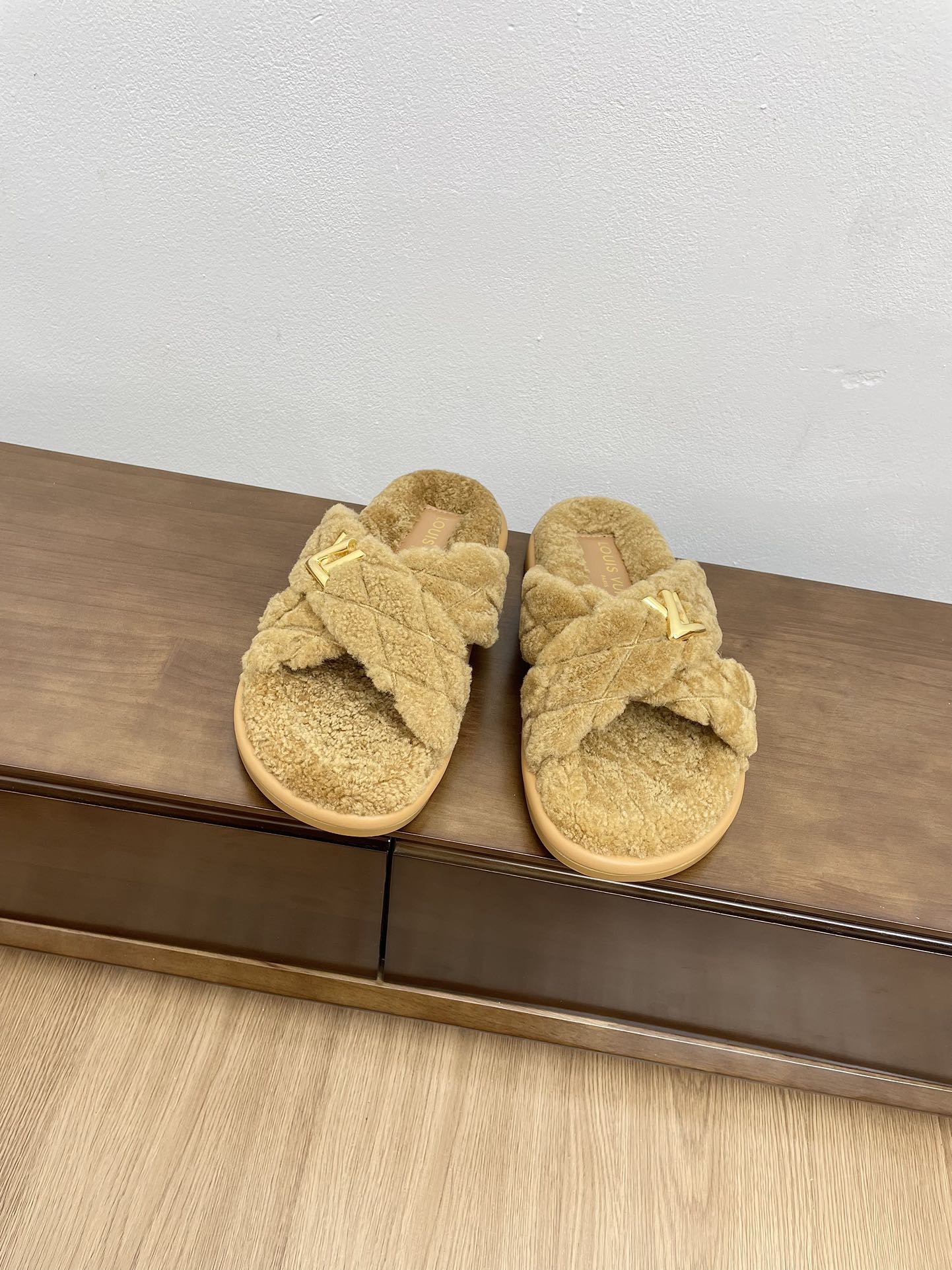 LV Bliss Comfort Mule Brown Yellow Wool