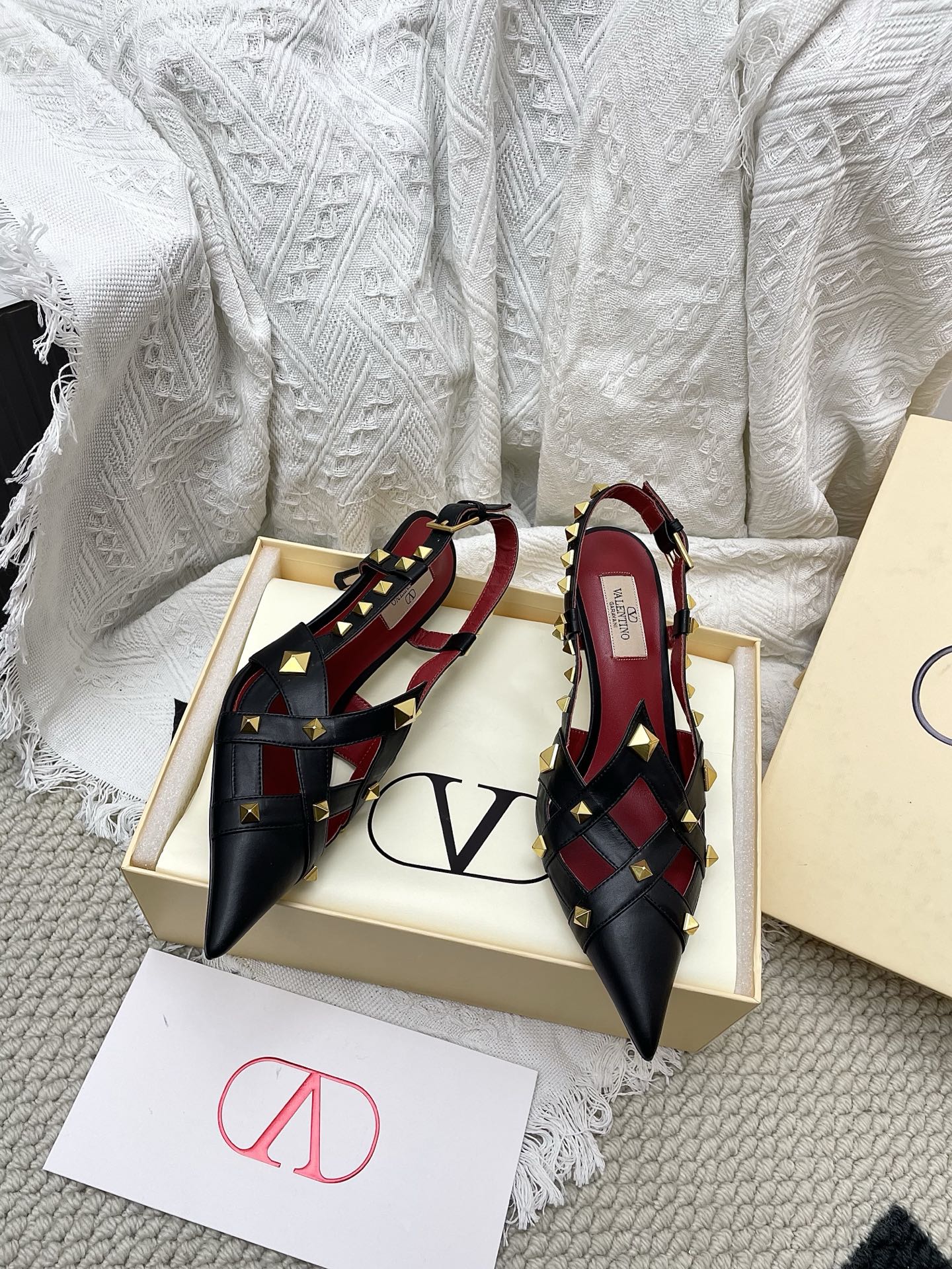 VT 26s Slingback 60 Black Burgundy Lambskin 611371