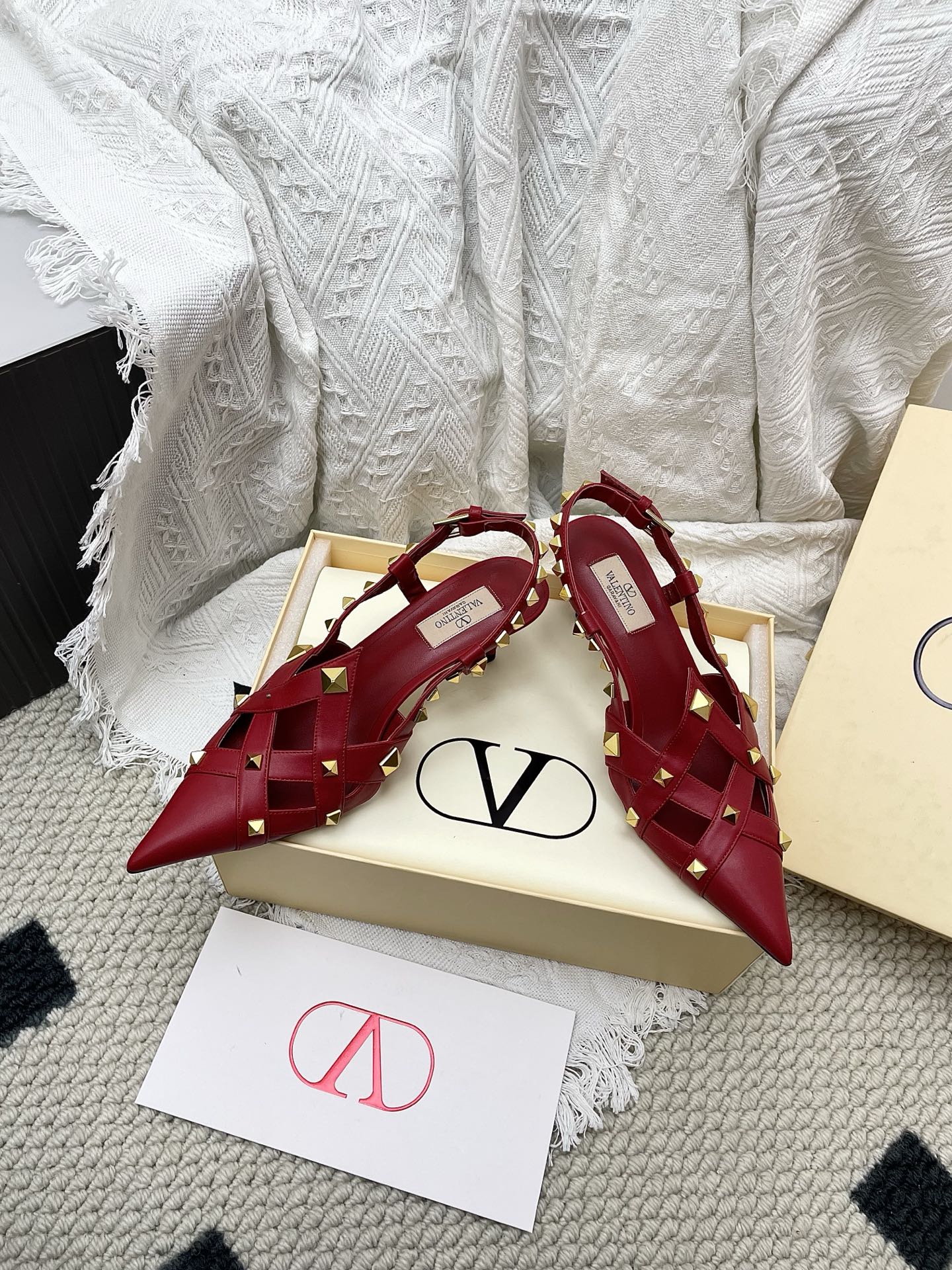 VT 26s Slingback 60 Dark Red Lambskin 611372