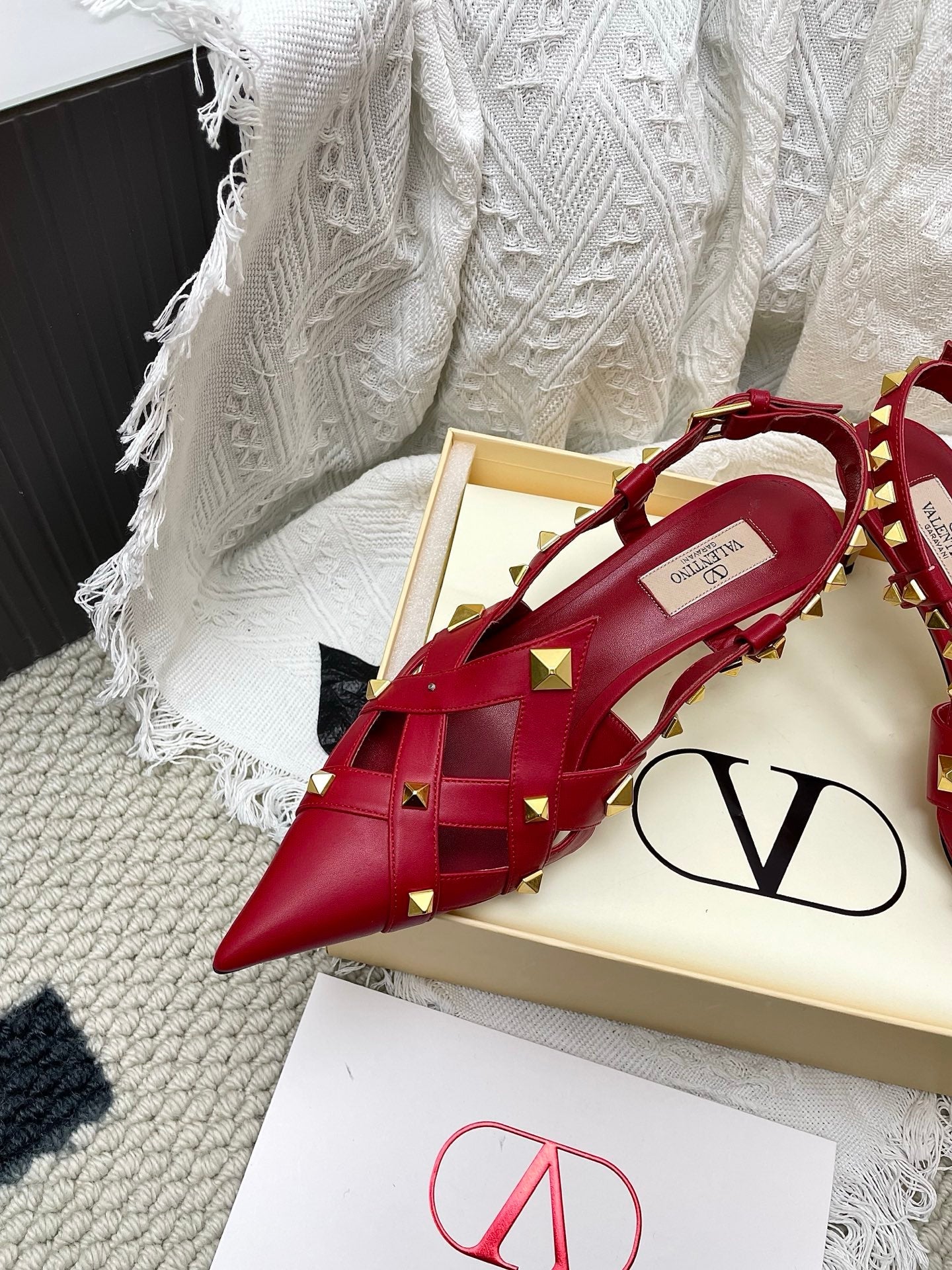 VT 26s Slingback 60 Dark Red Lambskin 611372