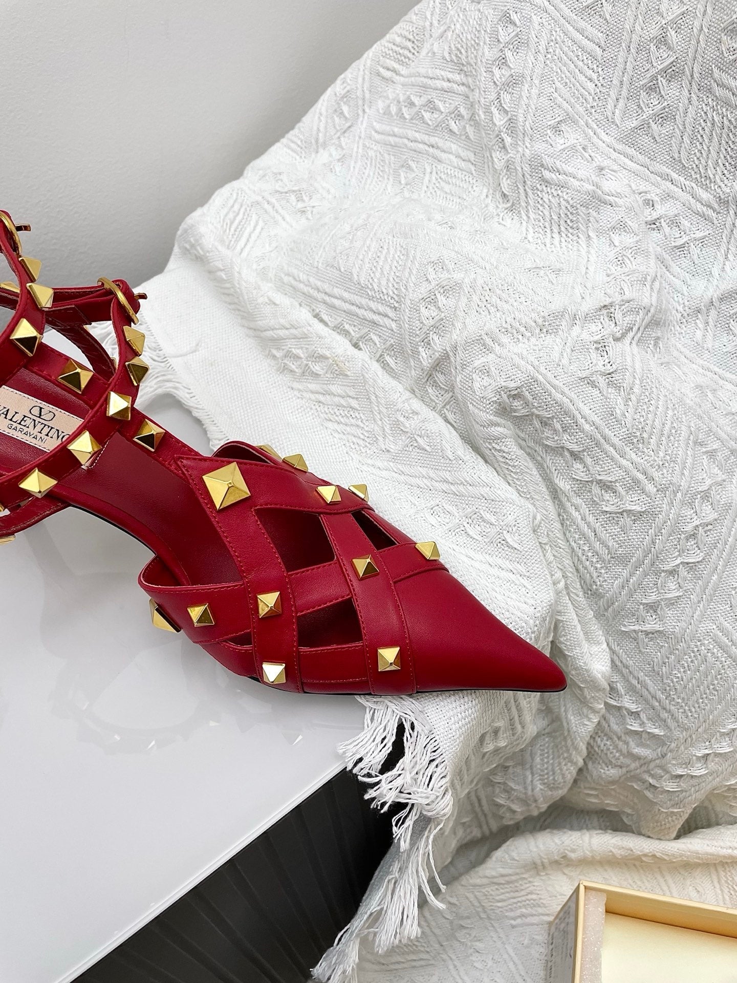 VT 26s Slingback 80 Dark Red Lambskin 611374