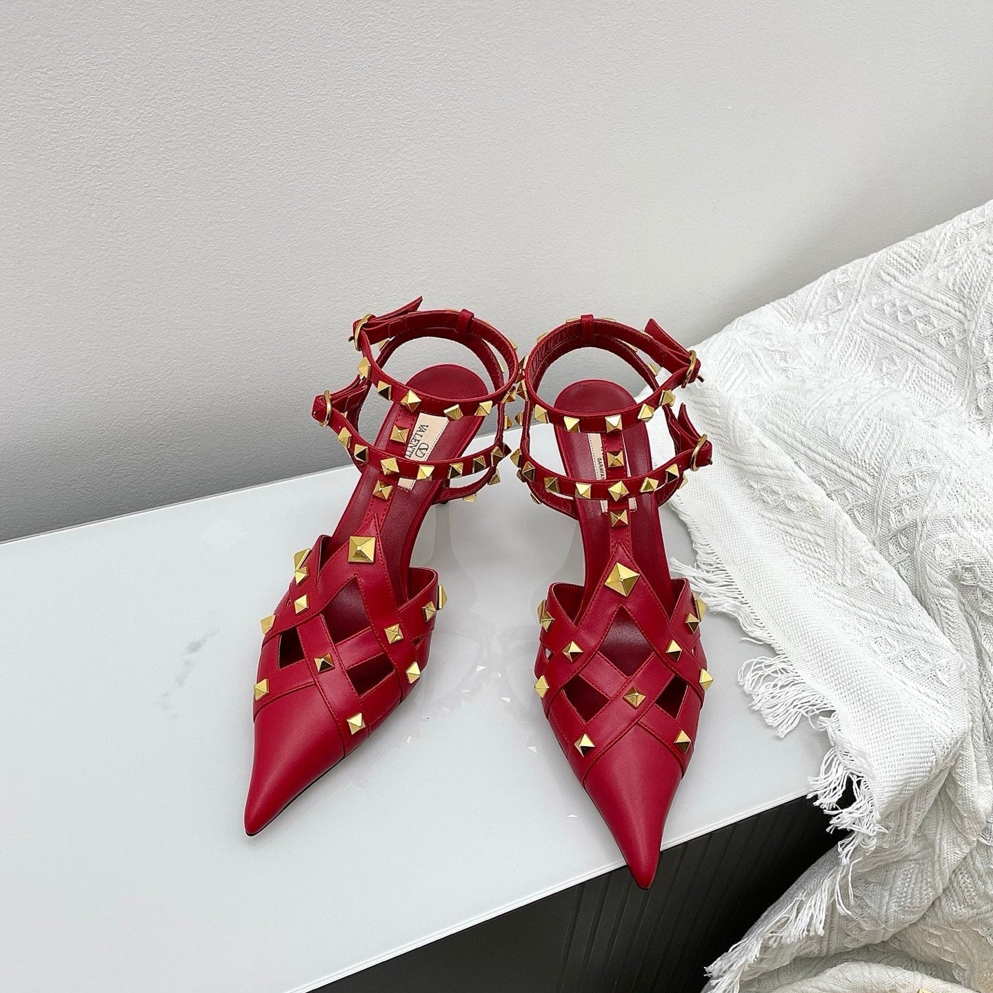 VT 26s Slingback 80 Dark Red Lambskin 611374