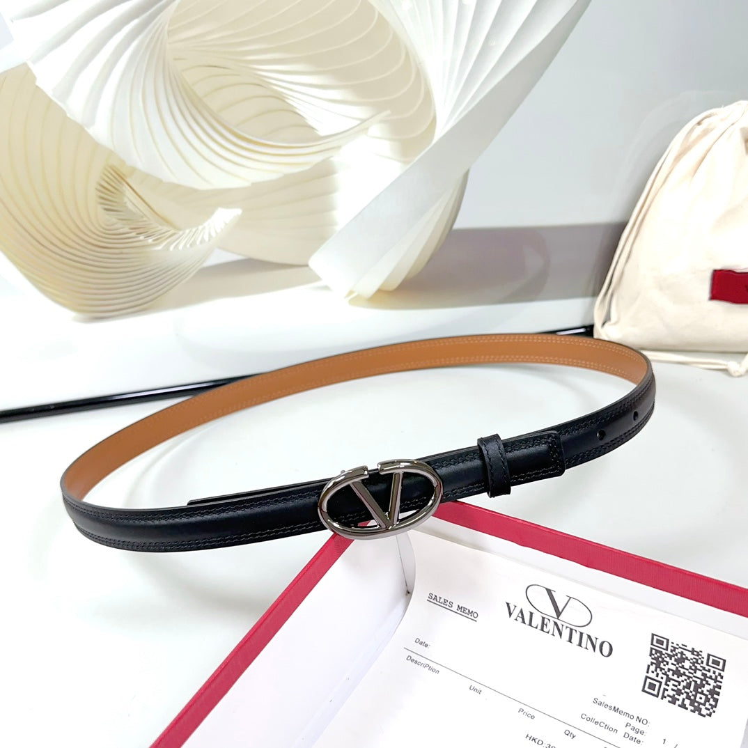 The Bold Edition Belt 20mm Black Brown Calfskin Black Buckle