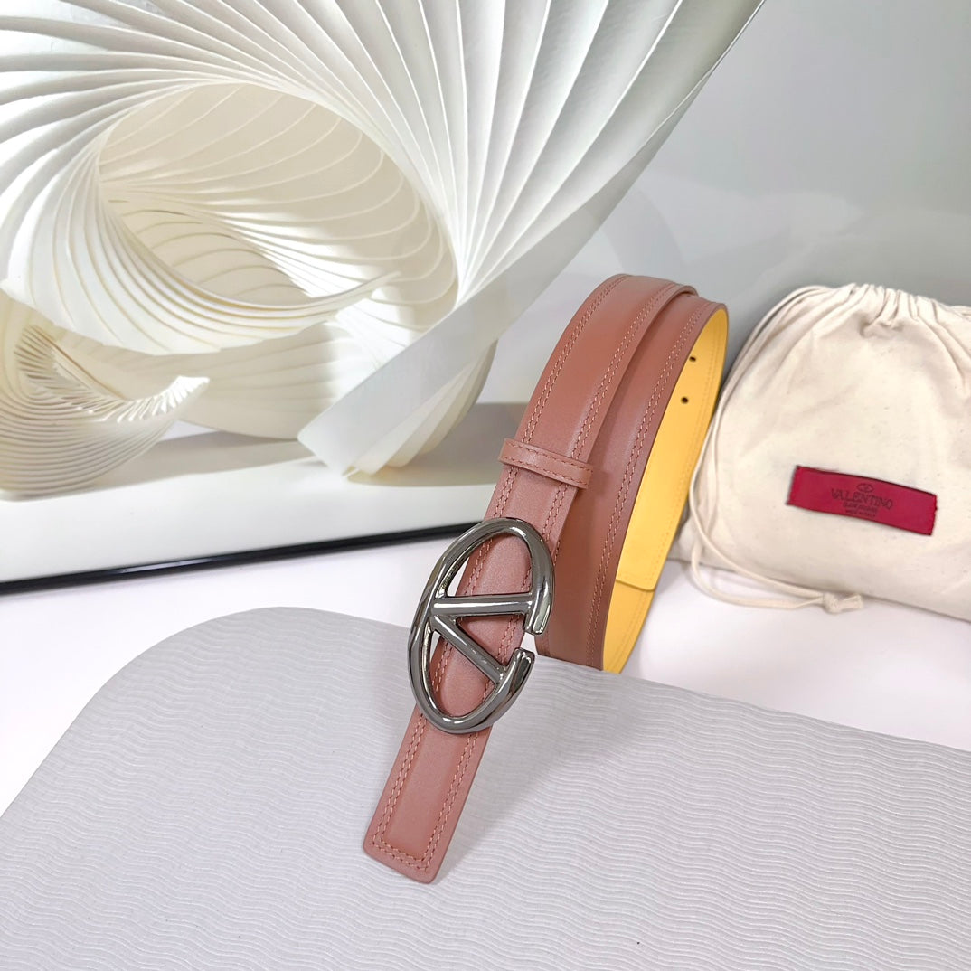 The Bold Edition Belt 30mm Brown Yellow Calfskin Black Buckle