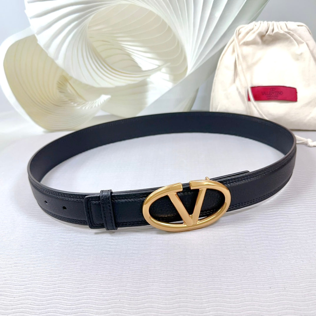 The Bold Edition Belt 34mm Black Calfskin Gold Buckle