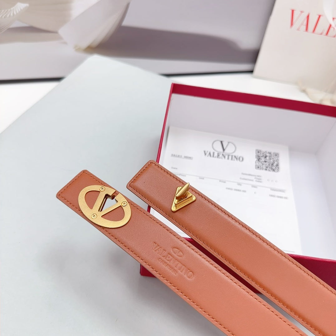 The Bold Edition Belt 30mm Brown Calfskin Gold Buckle