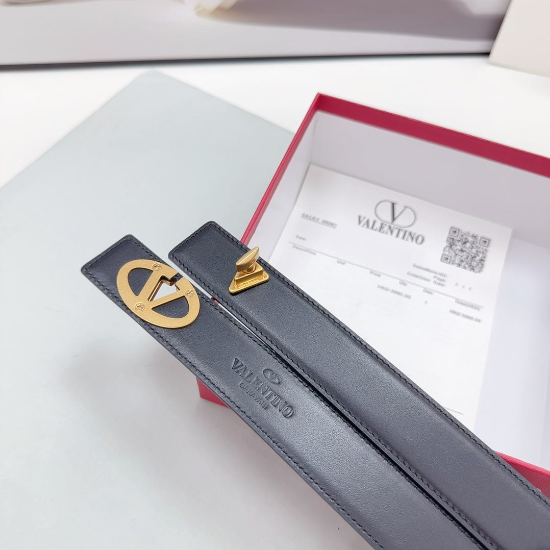 The Bold Edition Belt 30mm Black Calfskin Gold Buckle