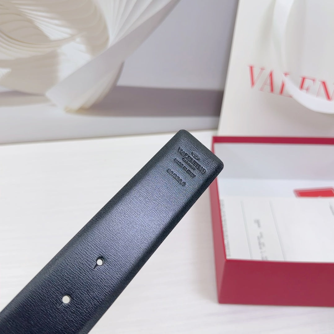 VLOGO SIGNATURE REVERSIBLE BELT 40MM ROSE BLACK GOLD CALFSKIN LIGHT GOLD BUCKLE