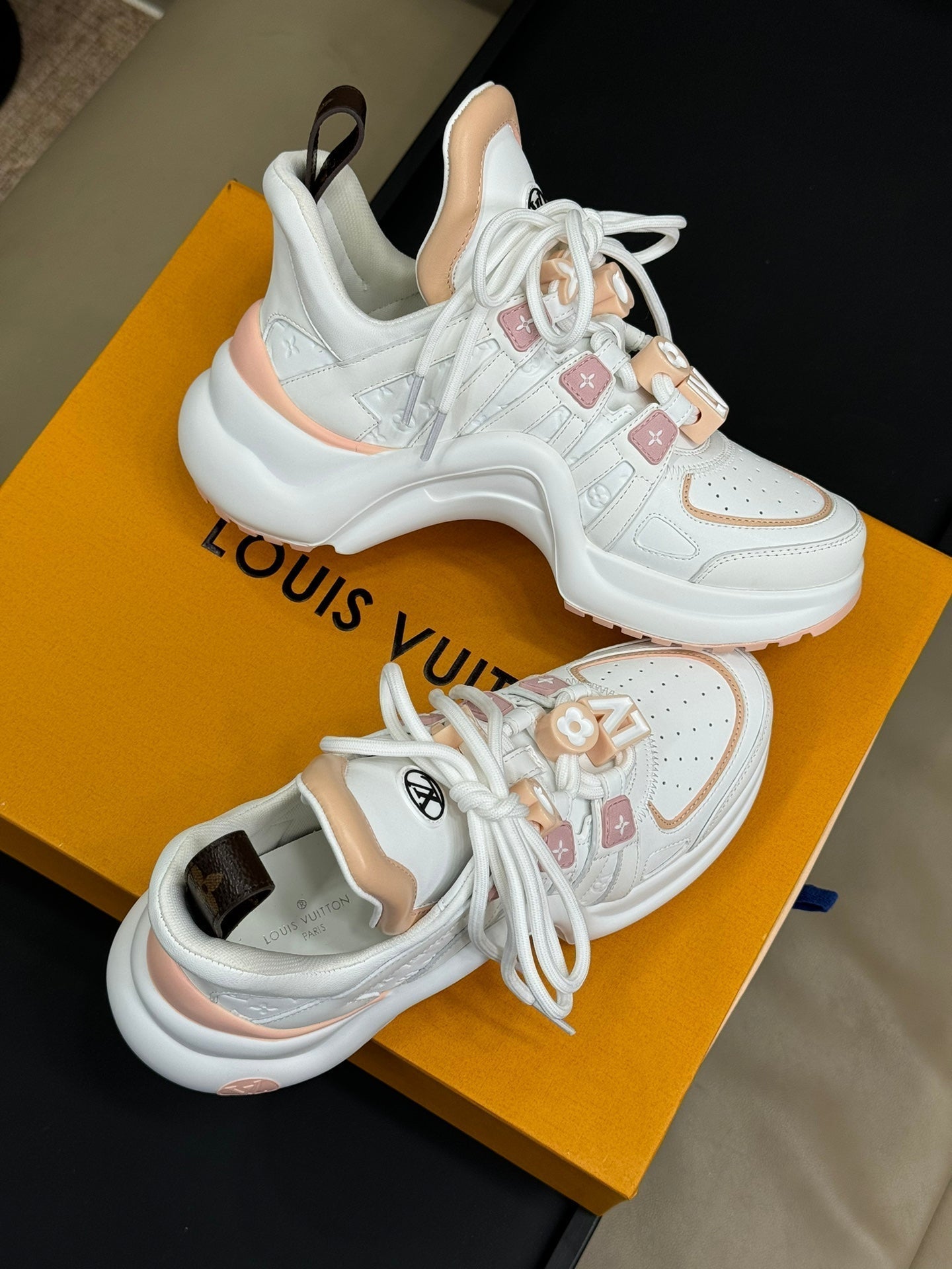 LV Archlight Sneaker White Mix Nude Calfskin