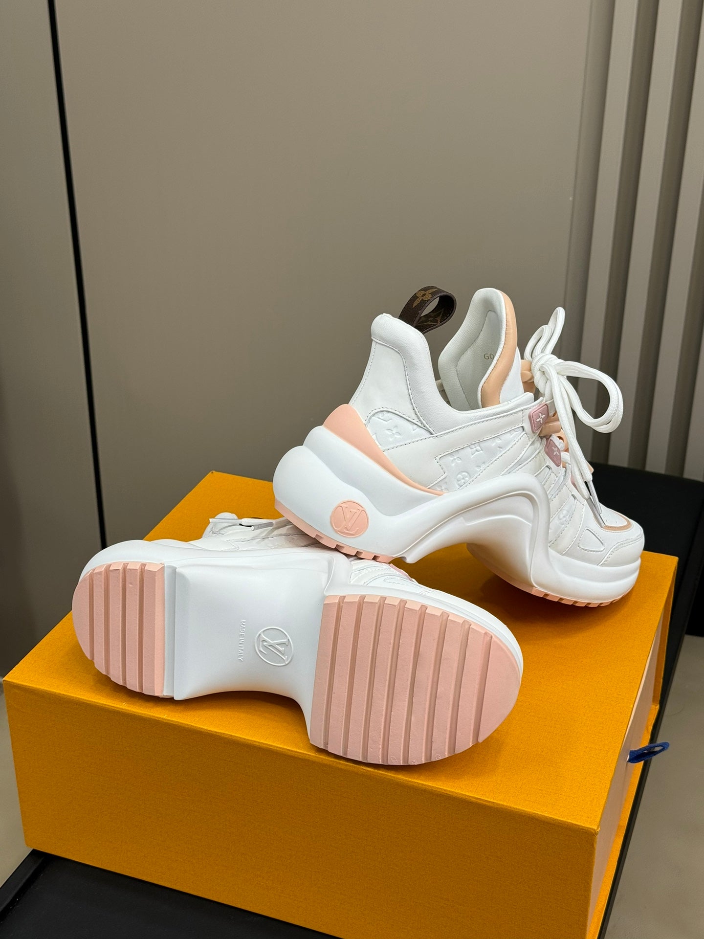 LV Archlight Sneaker White Mix Nude Calfskin