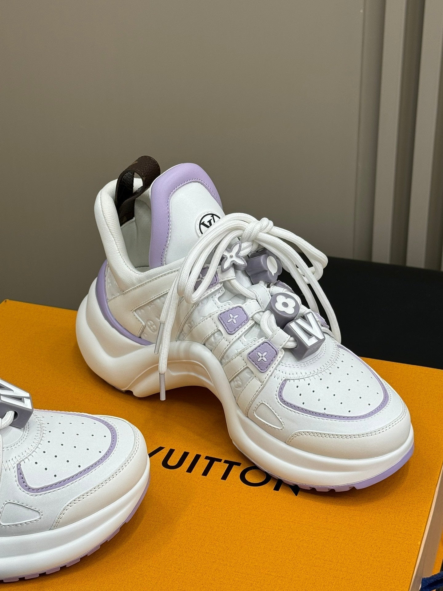 LV Archlight Sneaker White Mix Purple Calfskin