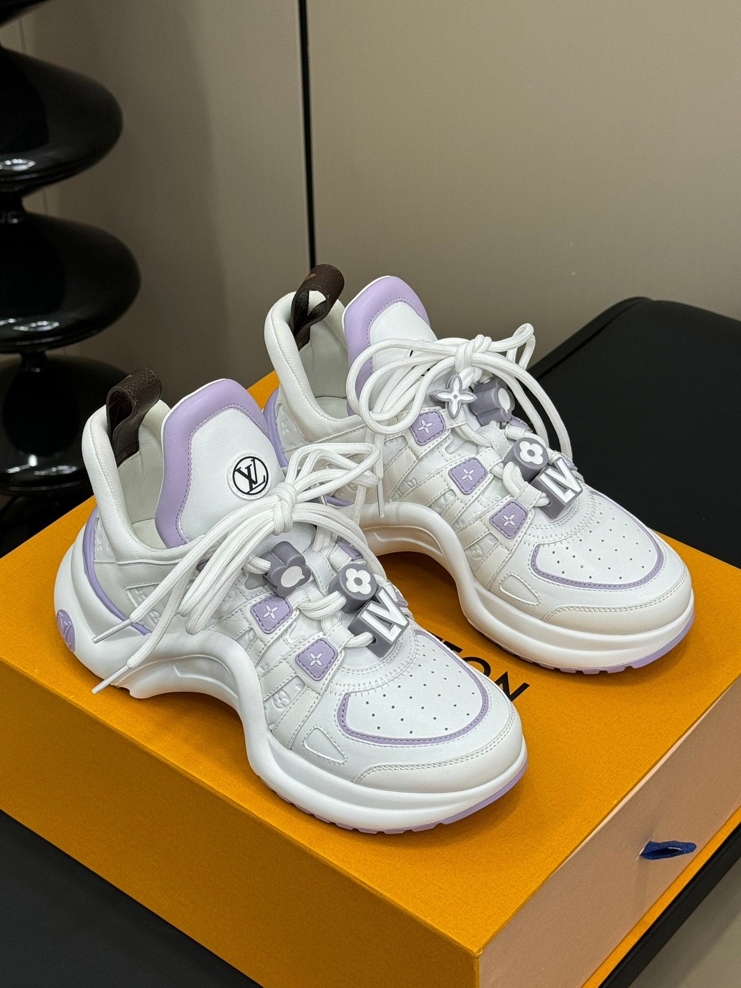 LV Archlight Sneaker White Mix Purple Calfskin