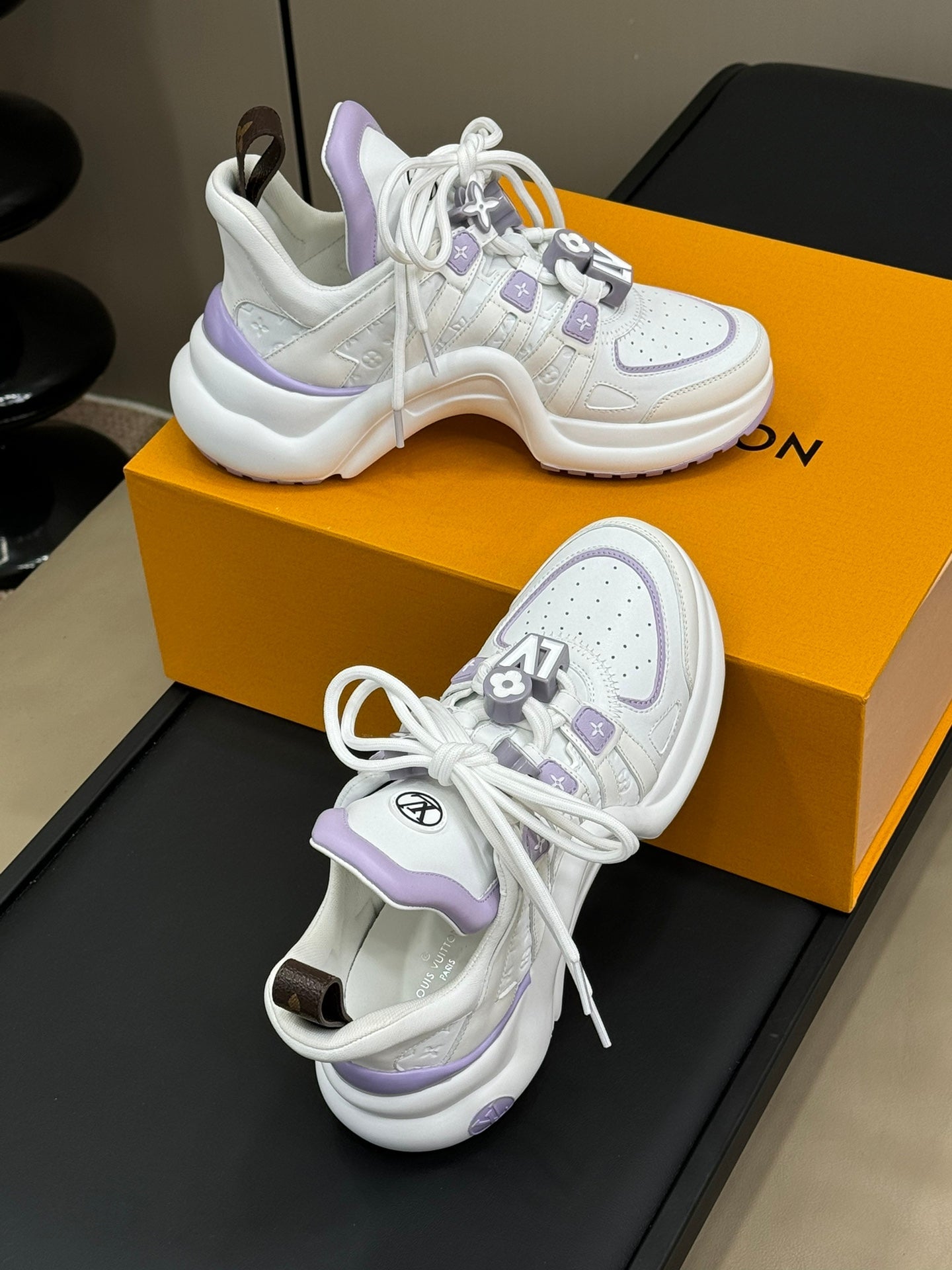 LV Archlight Sneaker White Mix Purple Calfskin