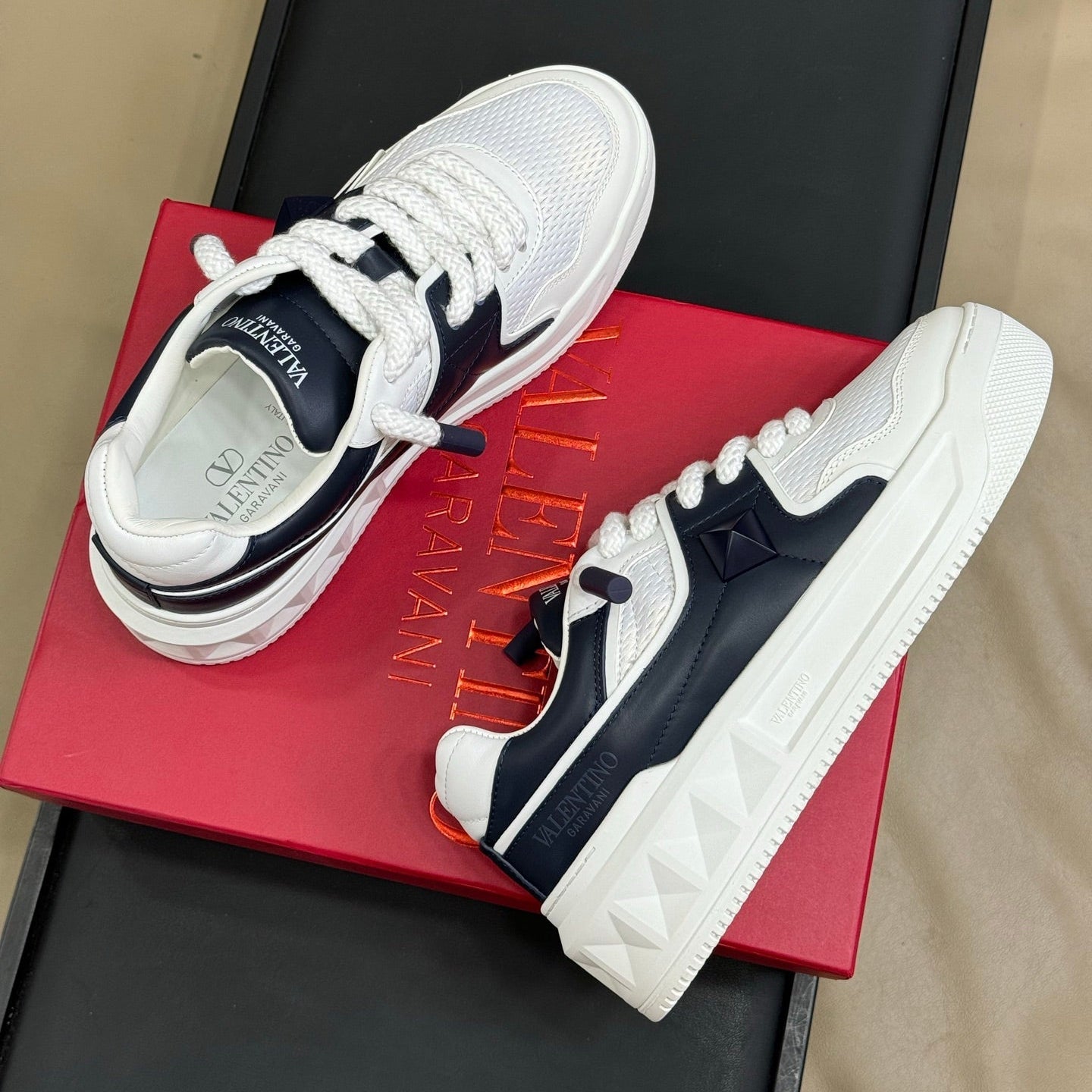 VT 2025 Sneakers White Dark Blue Frabic Cowhide 548578