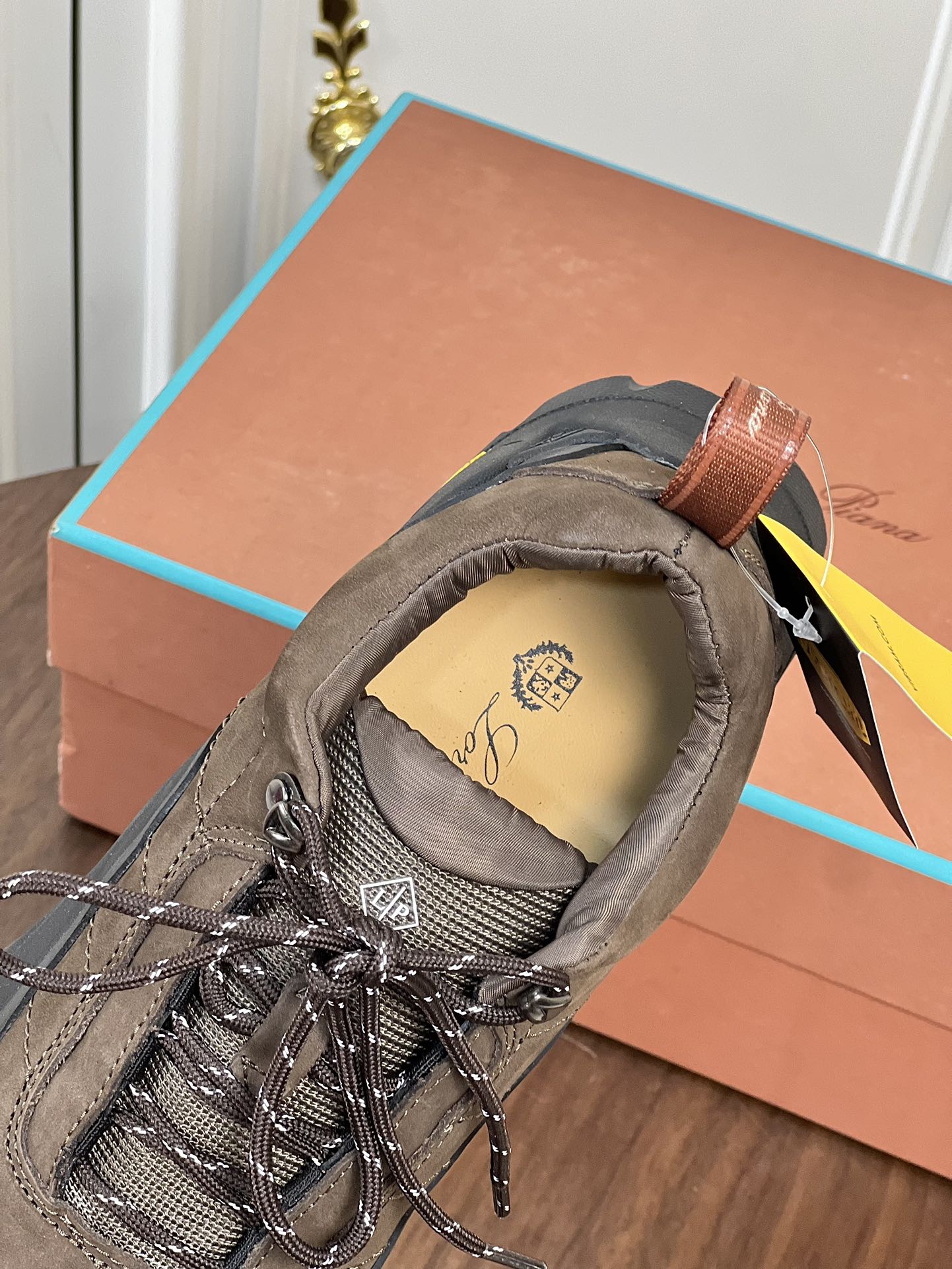 LP KATHARINA SNEAKER LIGHT BROWN AND CHARCOAL SUEDE