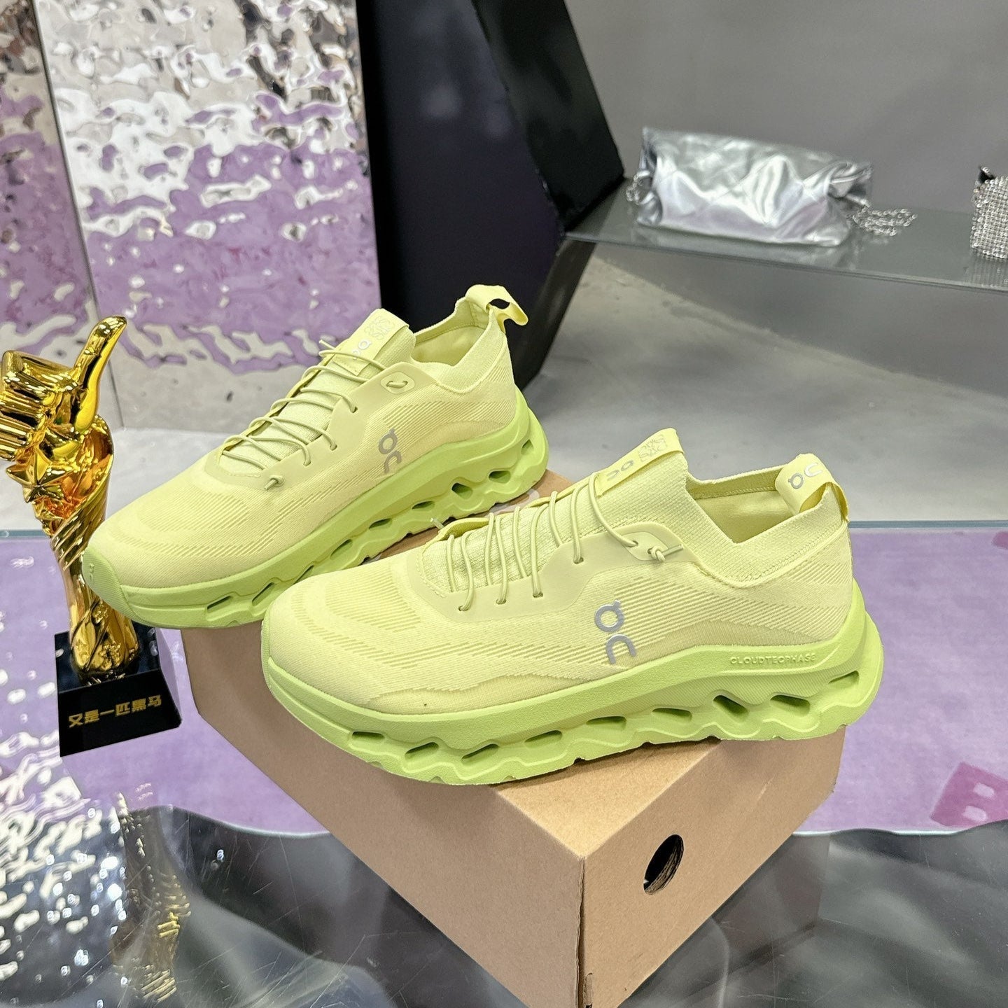 Loewe x On Cloudtilt Sneaker Lime-green Calfskin 217654