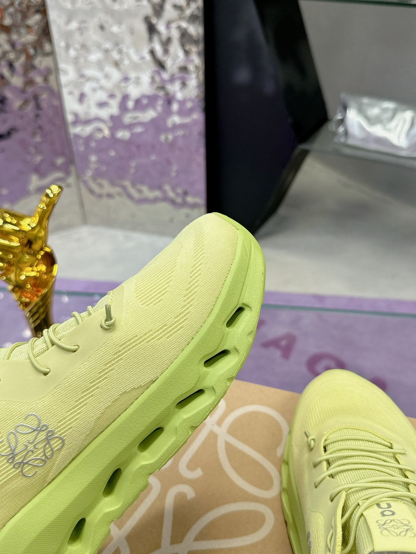 Loewe x On Cloudtilt Sneaker Lime-green Calfskin 217654