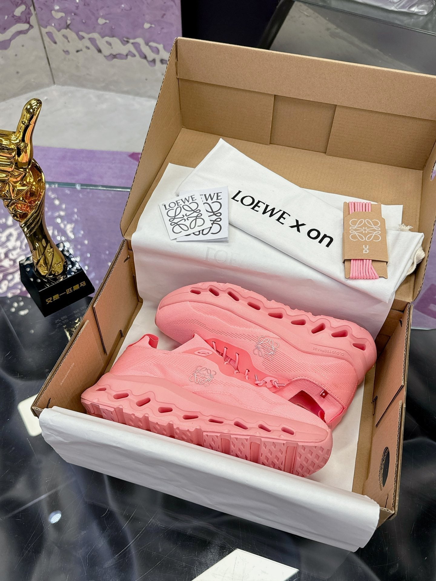 Loewe x On Cloudtilt Sneaker Pink Calfskin