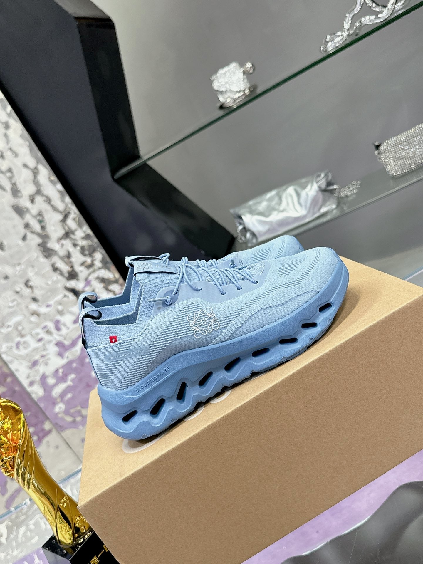 Loewe x On Cloudtilt Sneaker Blue Calfskin