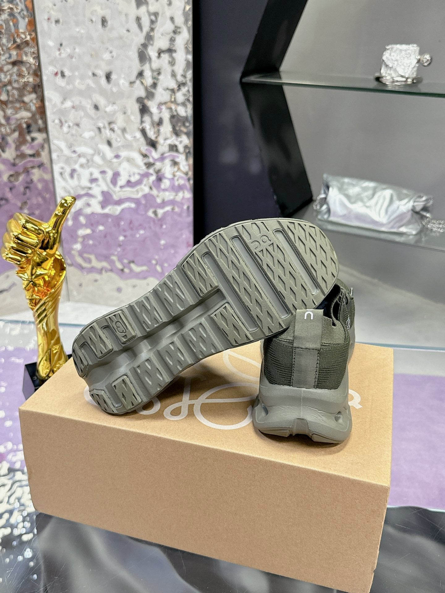 Loewe x On Cloudtilt Sneaker Moss Green Calfskin