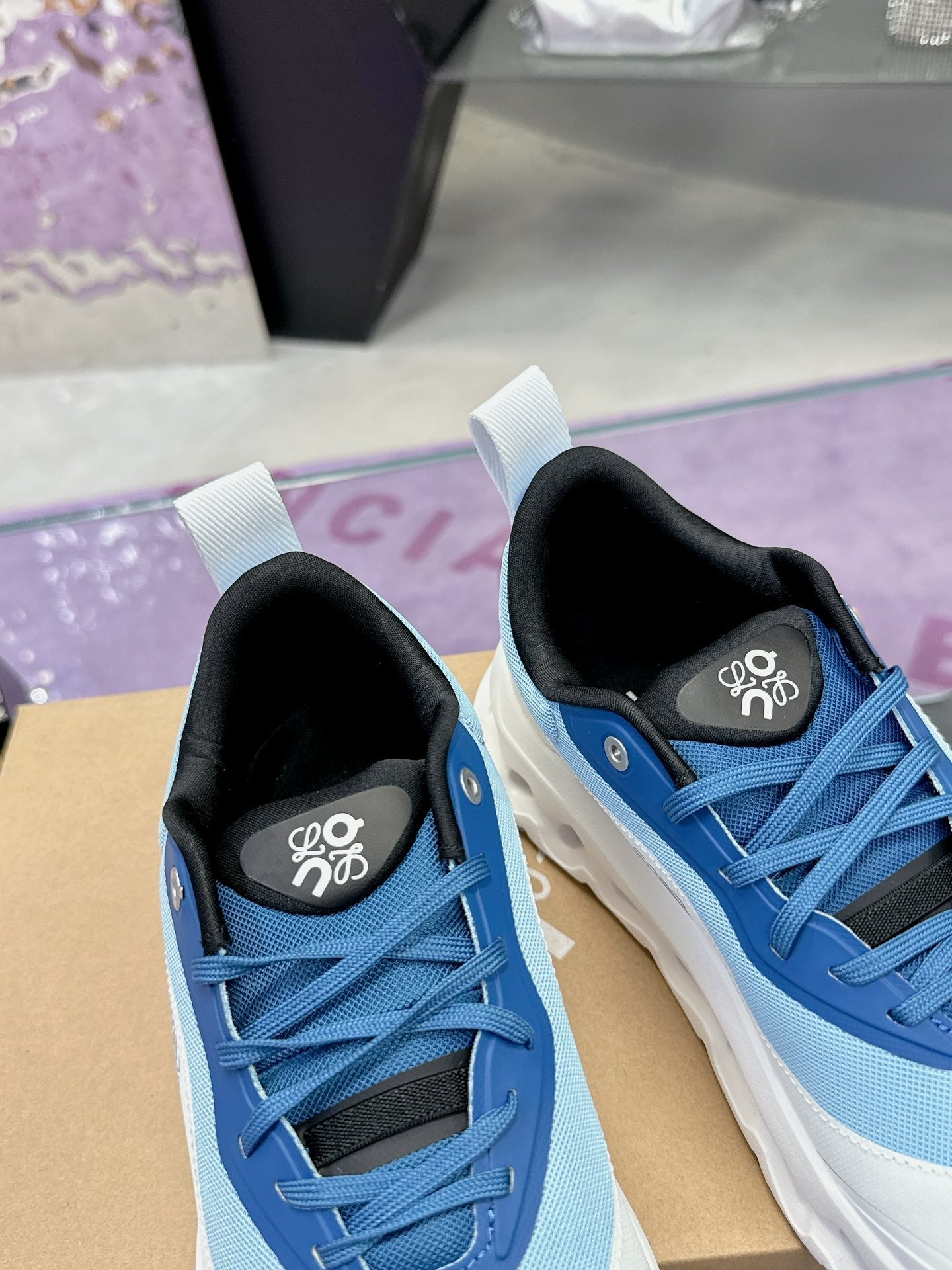 Loewe x Running Cloudtilt2.0 Sneaker White Blue Calfskin