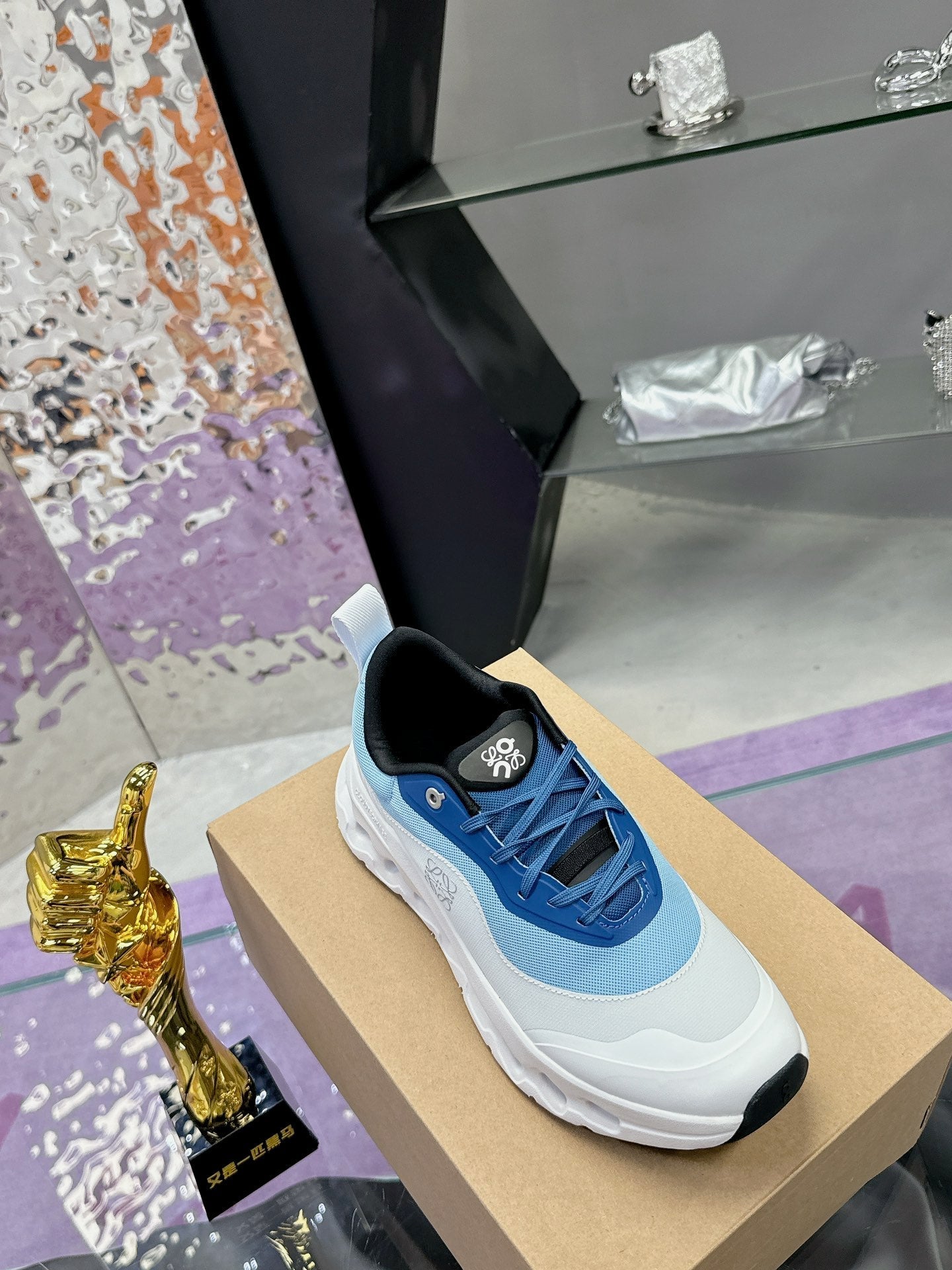 Loewe x Running Cloudtilt2.0 Sneaker White Blue Calfskin