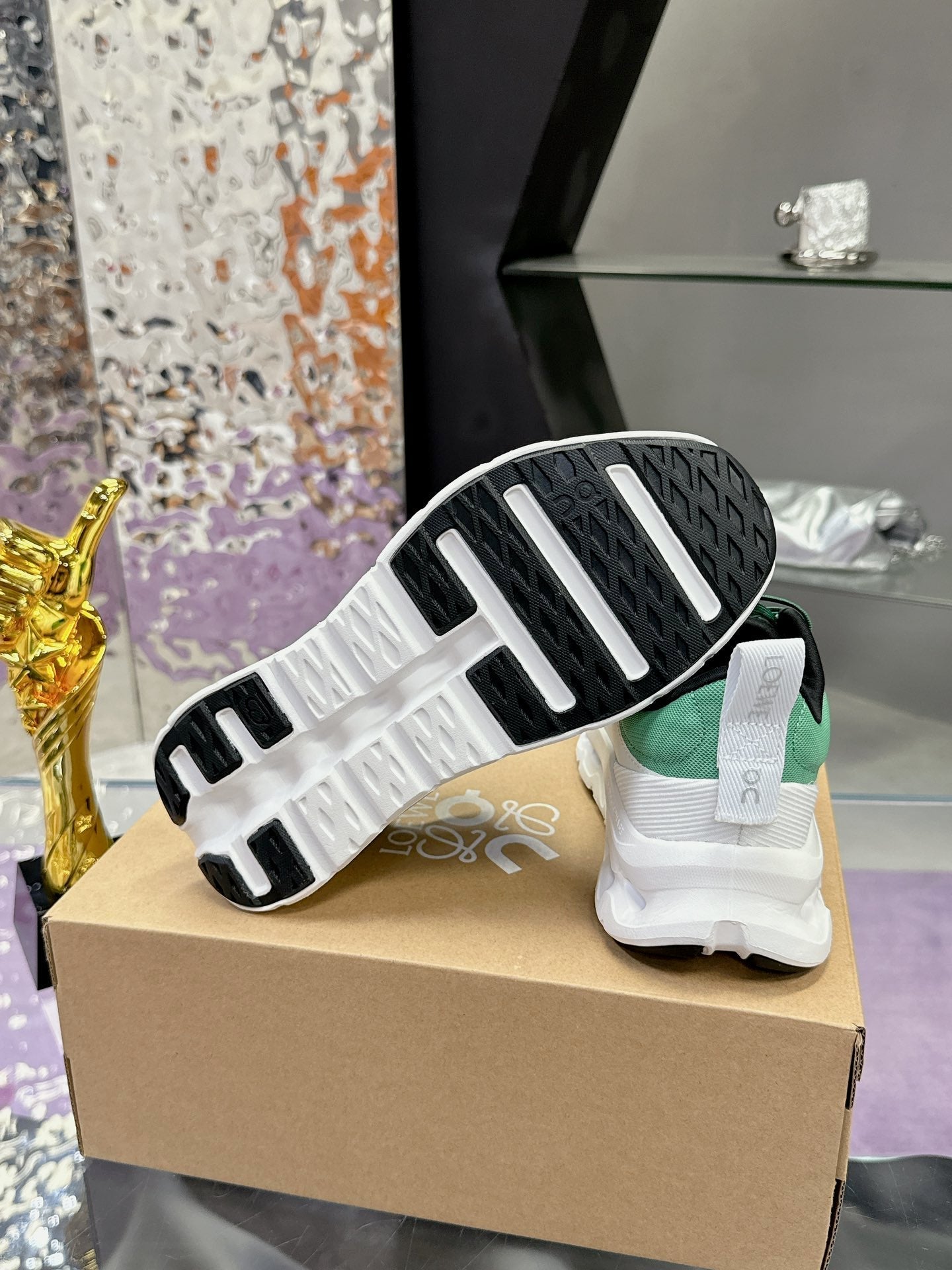 Loewe x Running Cloudtilt2.0 Sneaker White Green Calfskin