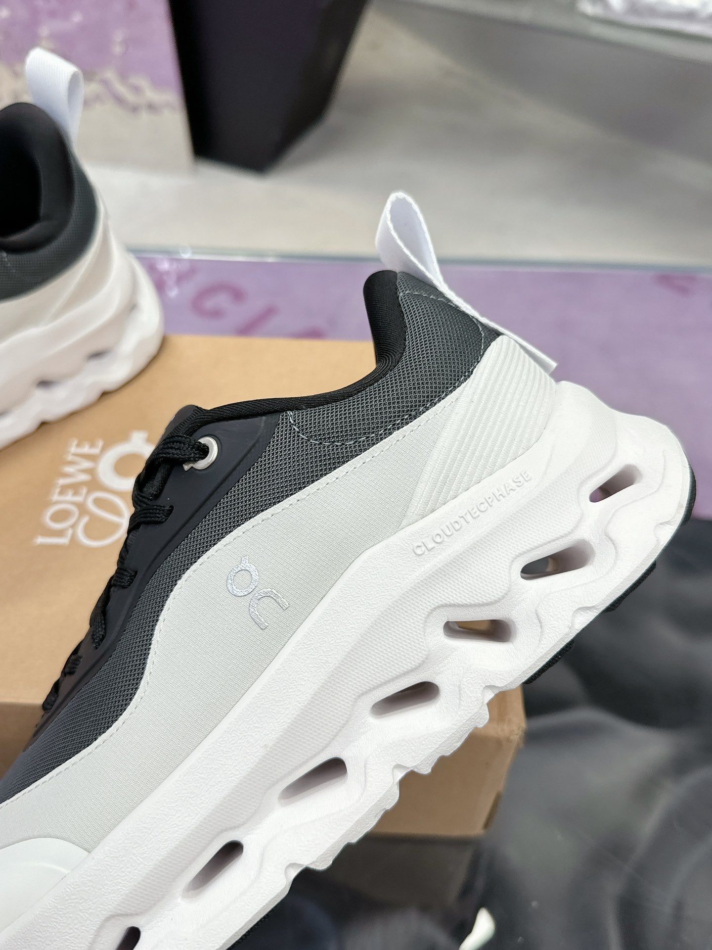 Loewe x Running Cloudtilt2.0 Sneaker White Black Calfskin