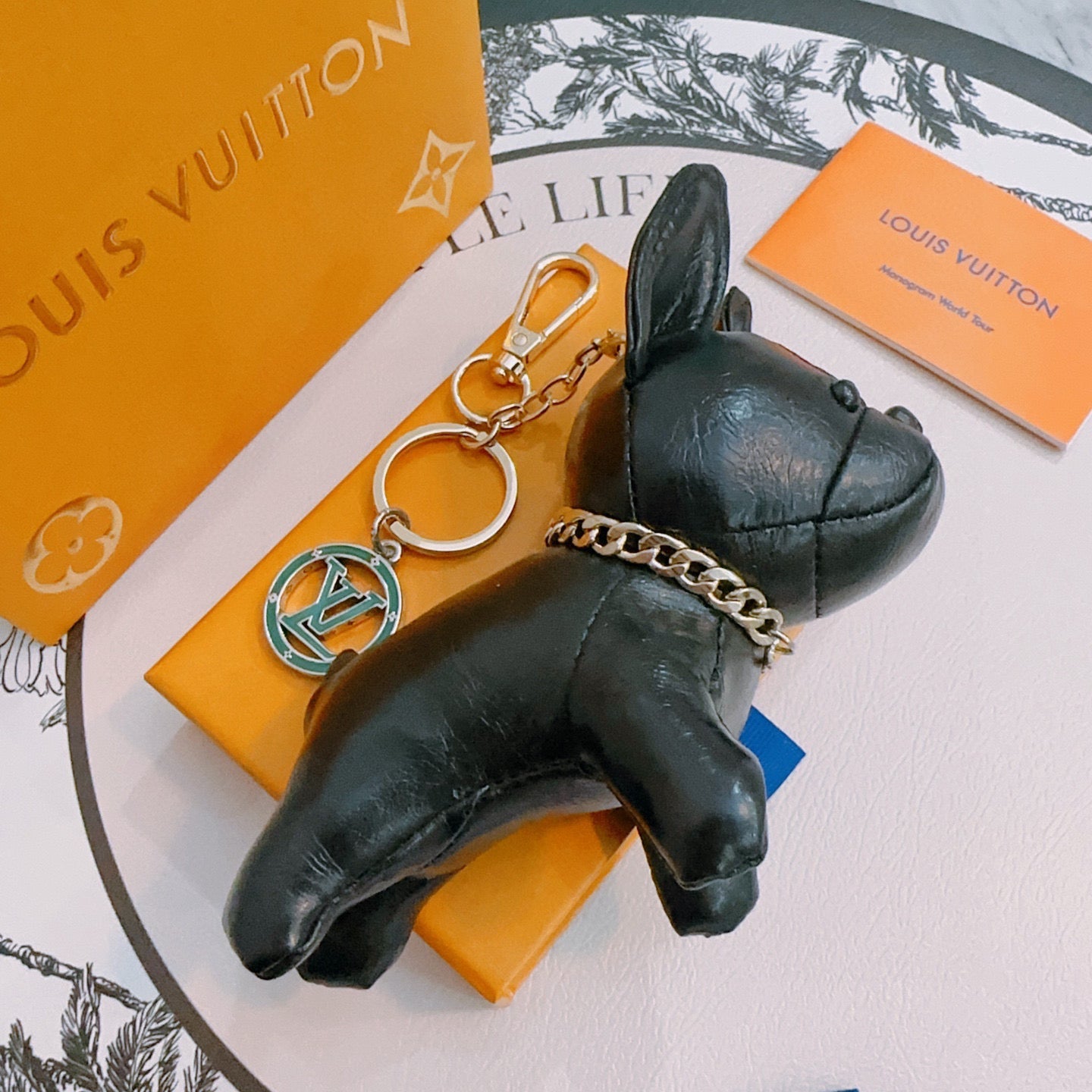 LV Black Dog Charm