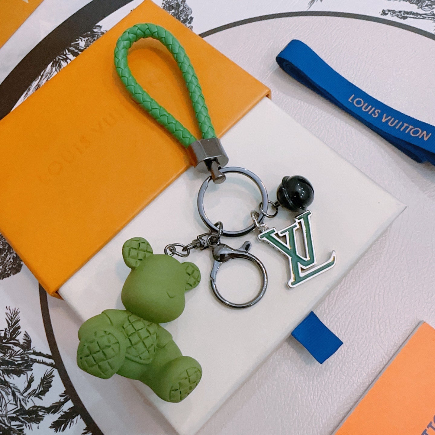 LV Green Bear Charm