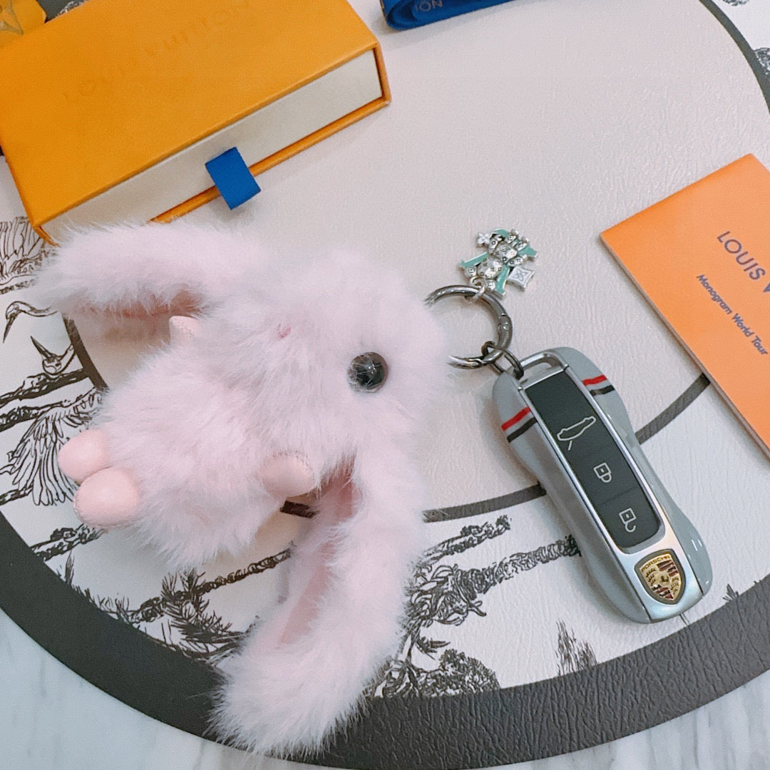 LV Rabbit Keychain Charm