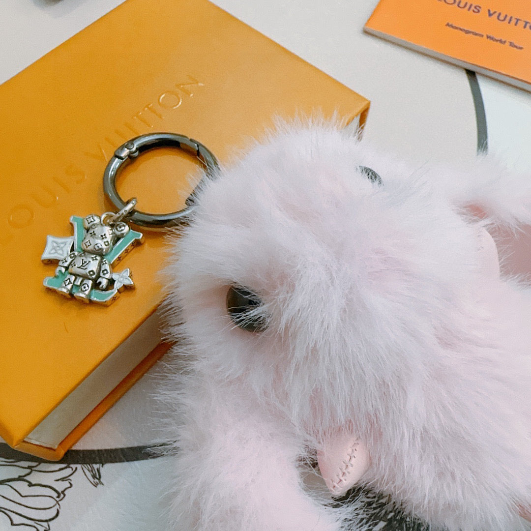 LV Rabbit Keychain Charm