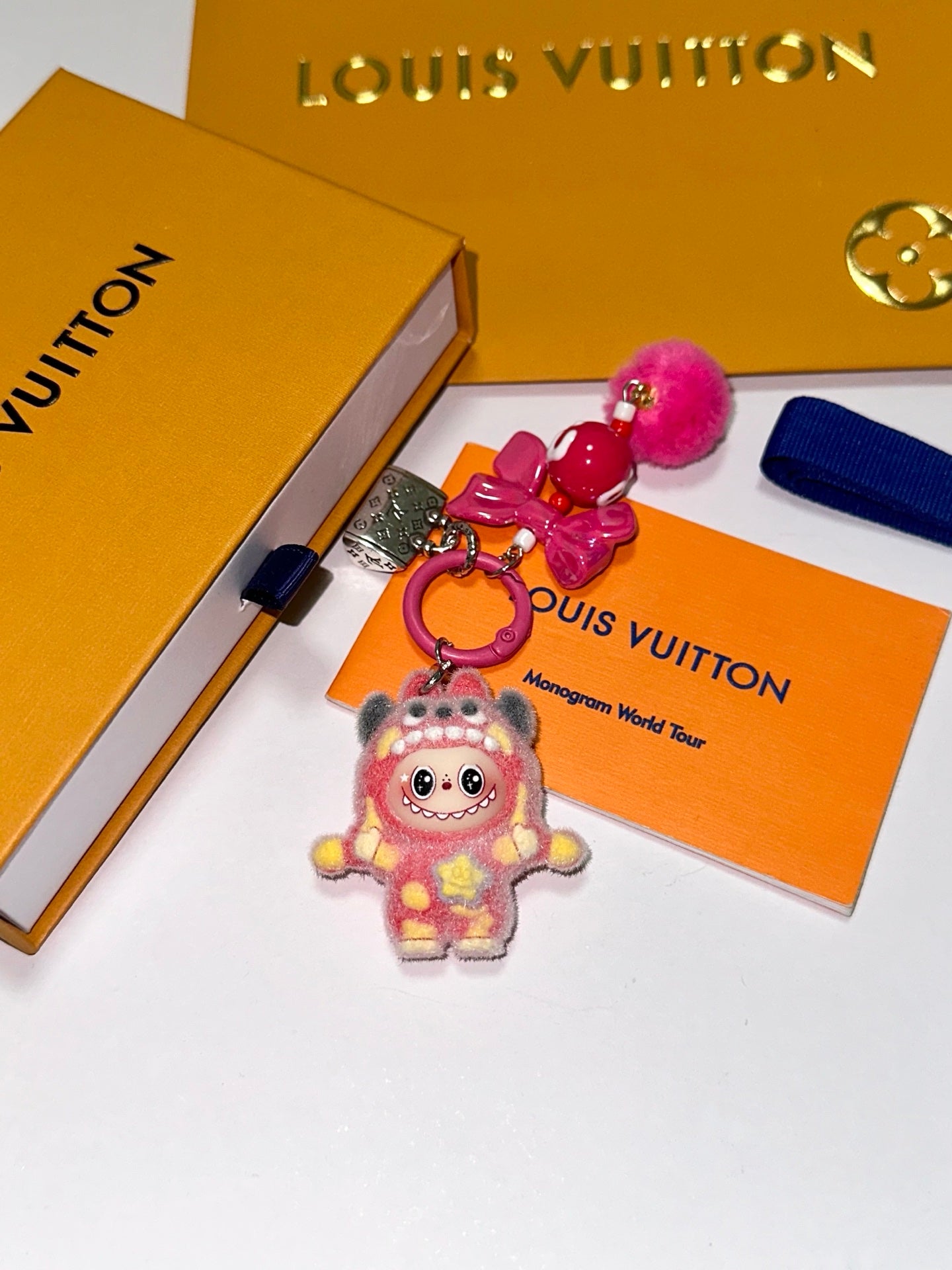 LV Pink Pop Mart Labubu Charm