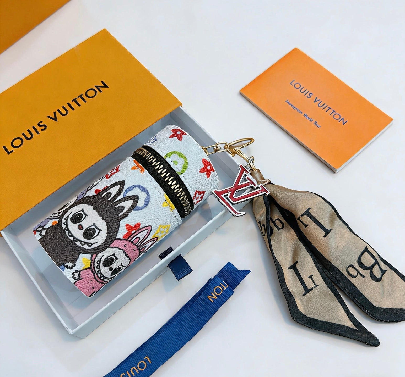 LV Labubu Lipstick Bag Keychain Charm