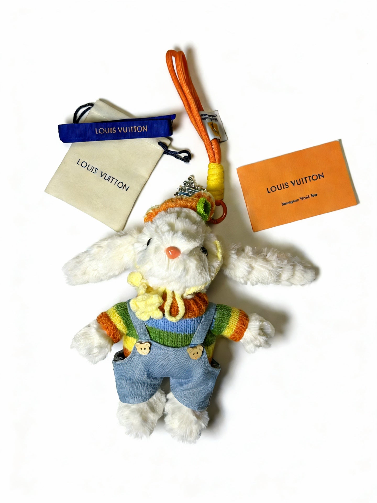 LV White mix Colors Rabbit Charm