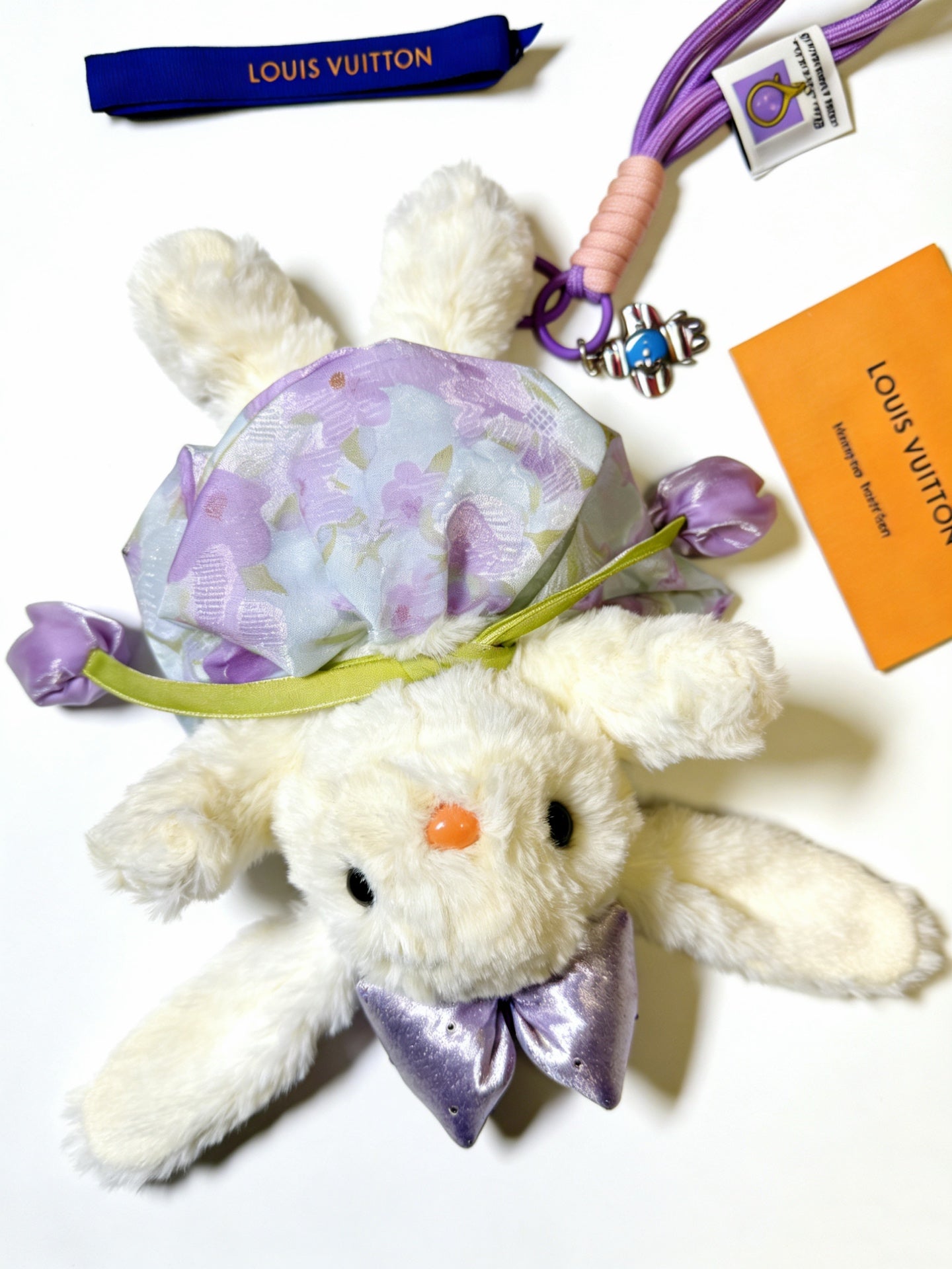 LV Plush Bunny Bag Charm