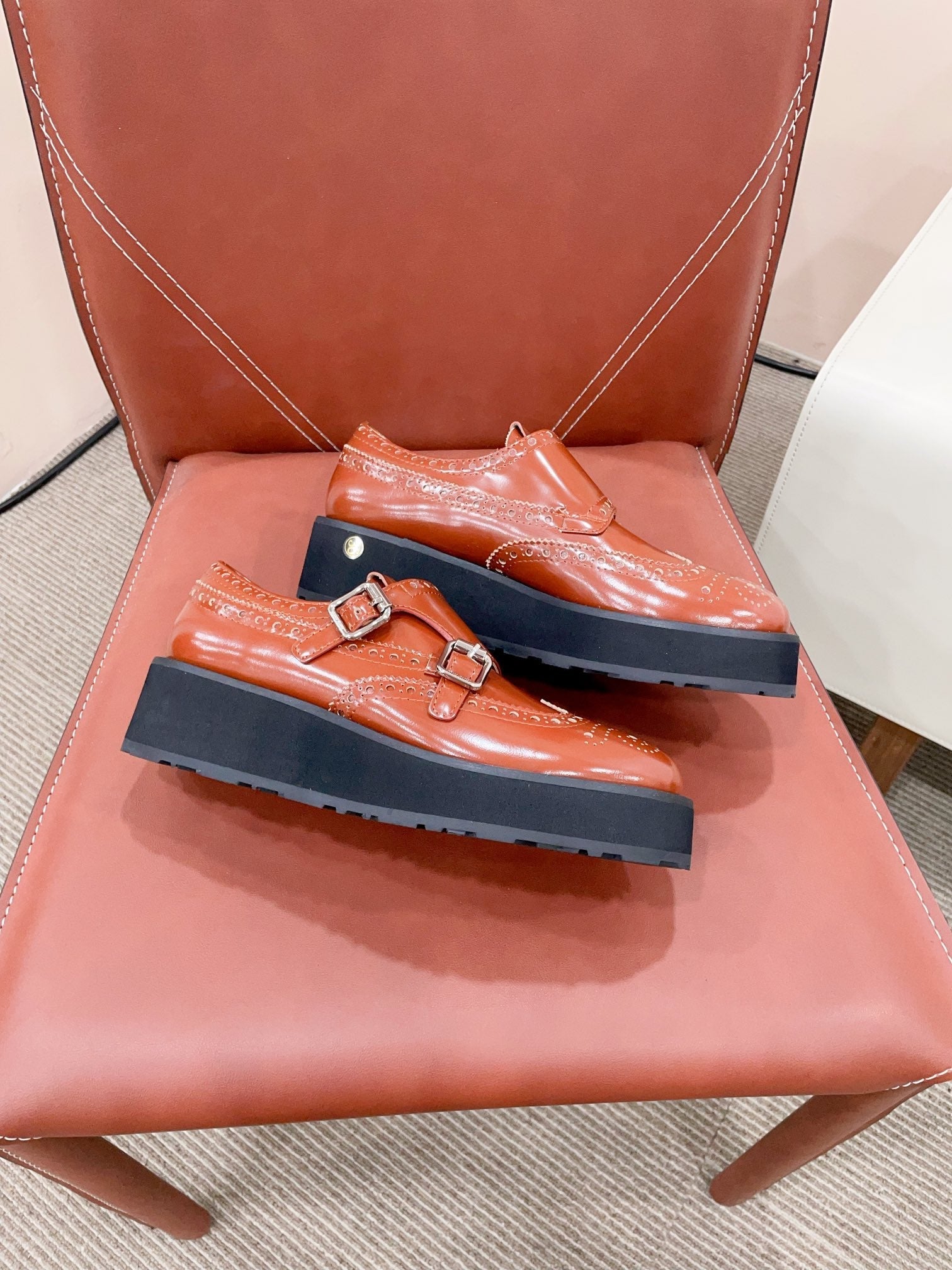 Miu-Church's Loafers Brown Glossy Nubuck Leather