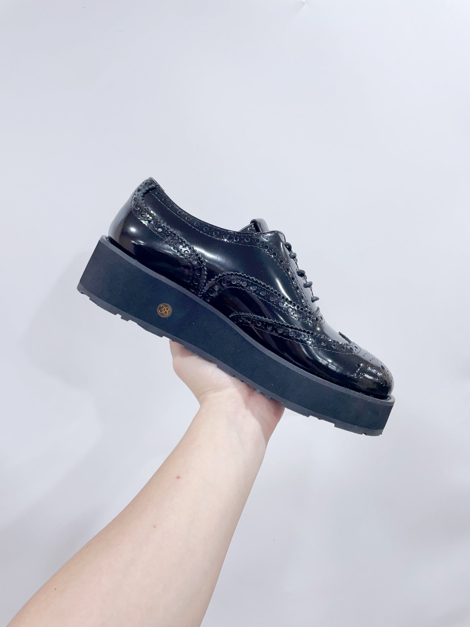 Miu-Church's Lace-Ups Black Glossy Nubuck Leather