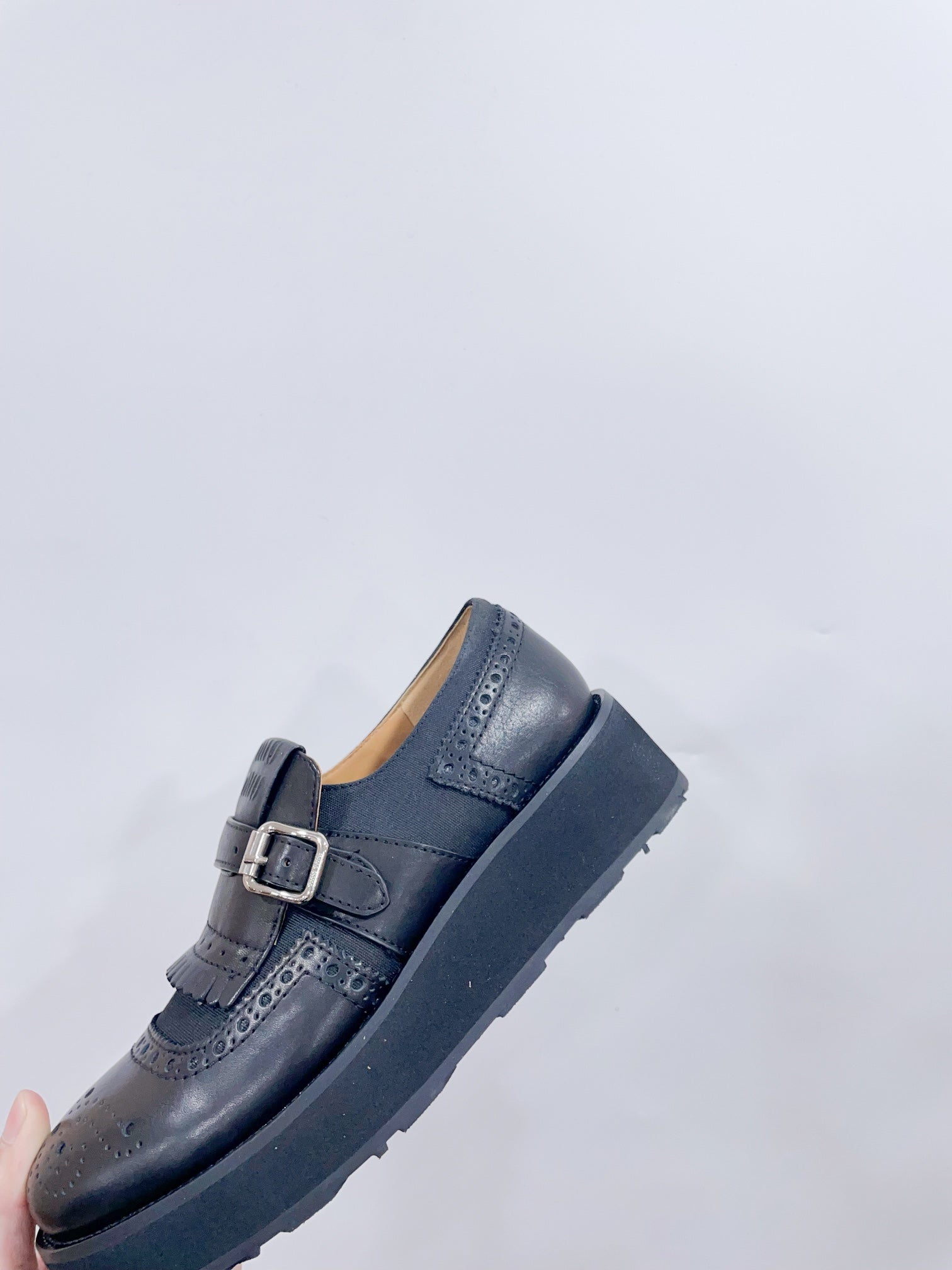 Miu-Church's Loafers Black Nubuck Leather