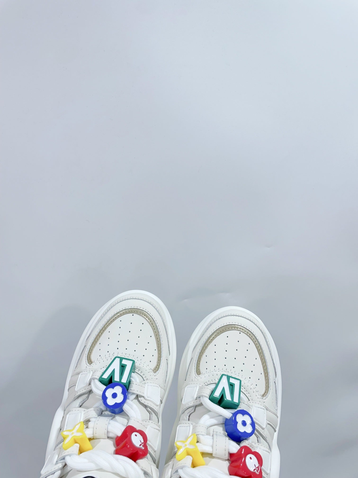 LV Archlight Sports Shoes White With Beige Border Calfskin