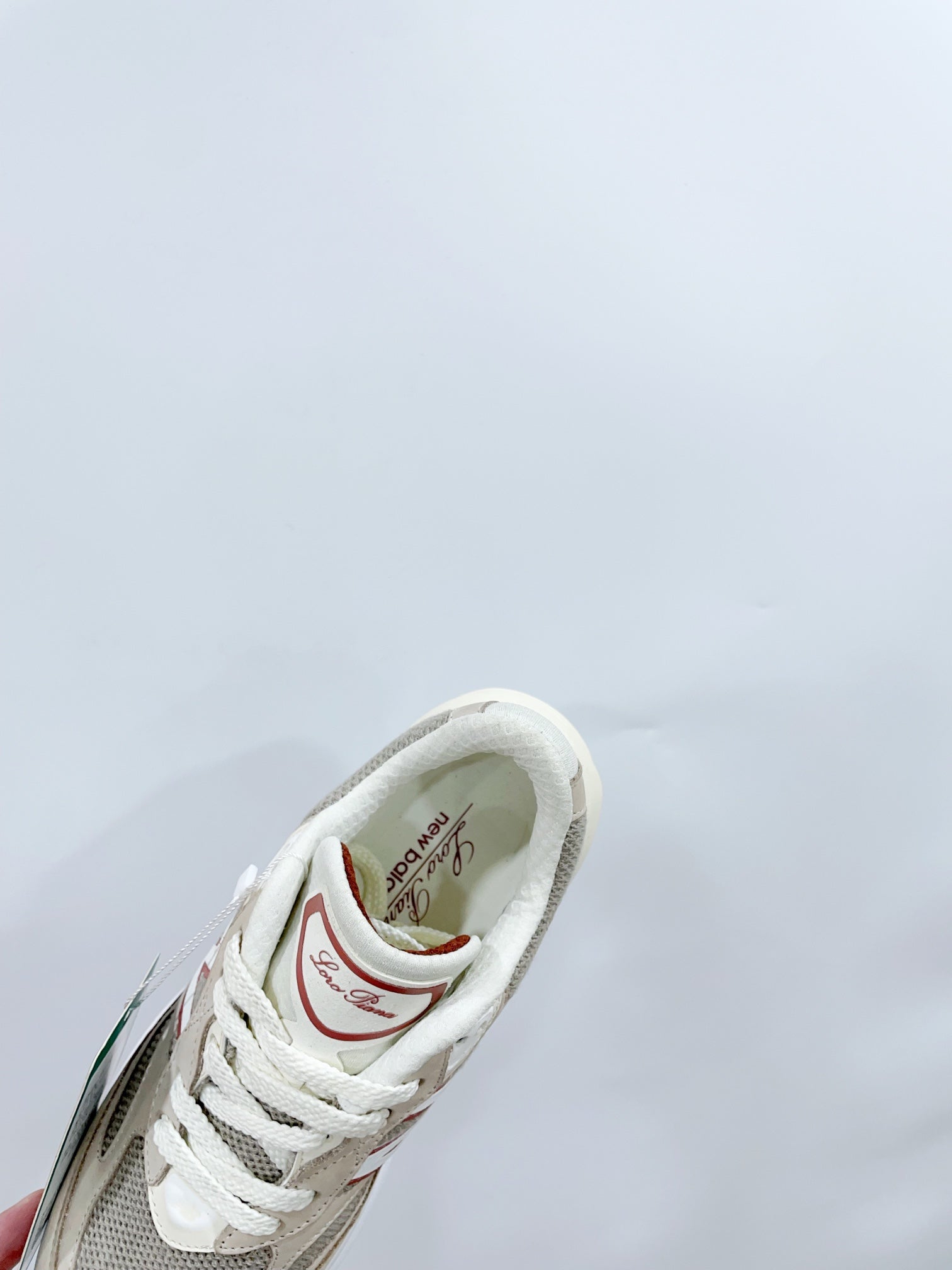 LP x NB 990v6 Sneaker 45mm white grey pink suede and mesh fabric