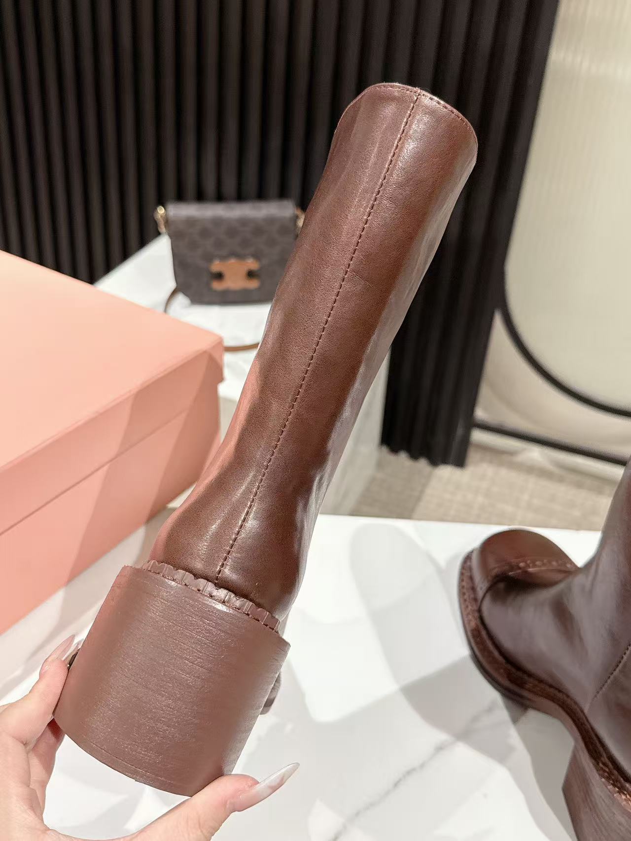 Miu Miu 2026 Boot 50mm Brown Calfskin 621335