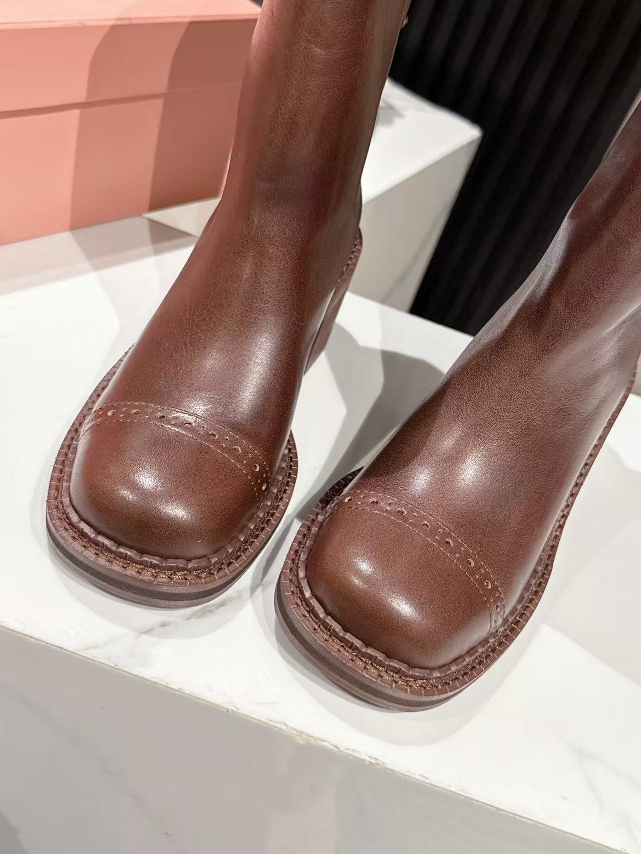 Miu Miu 2026 Boot 50mm Brown Calfskin 621335