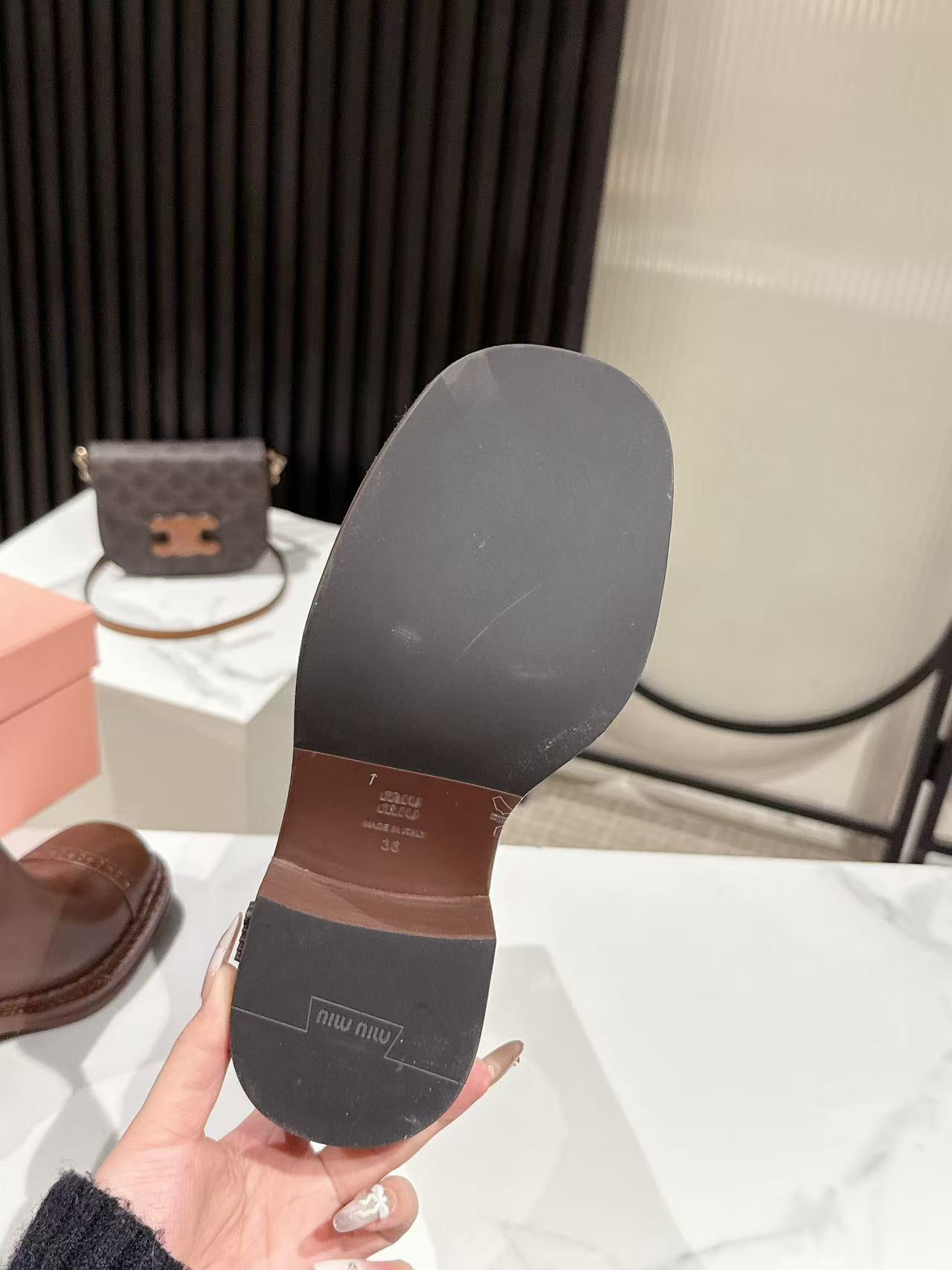 Miu Miu 2026 Boot 50mm Brown Calfskin 621335